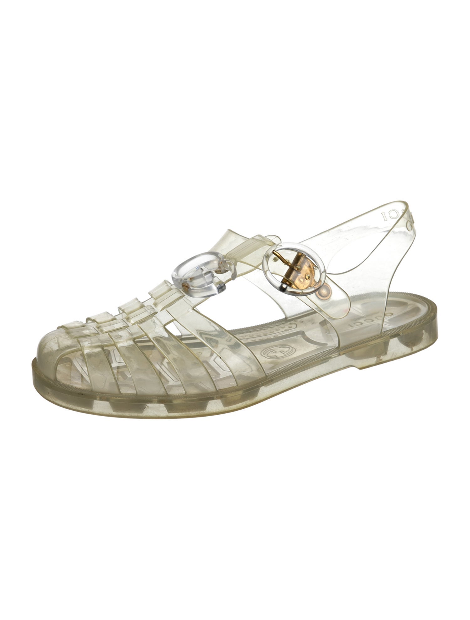 Gucci PVC Slingback Flats