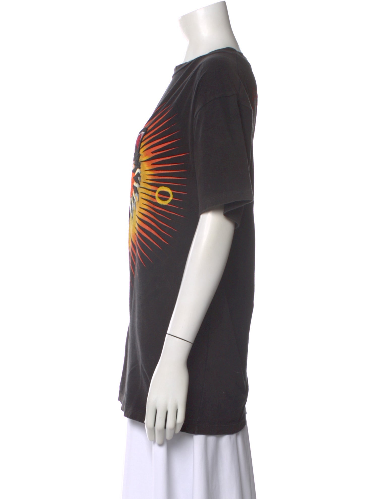 Gucci Feline Head Accent Graphic Print T-Shirt
