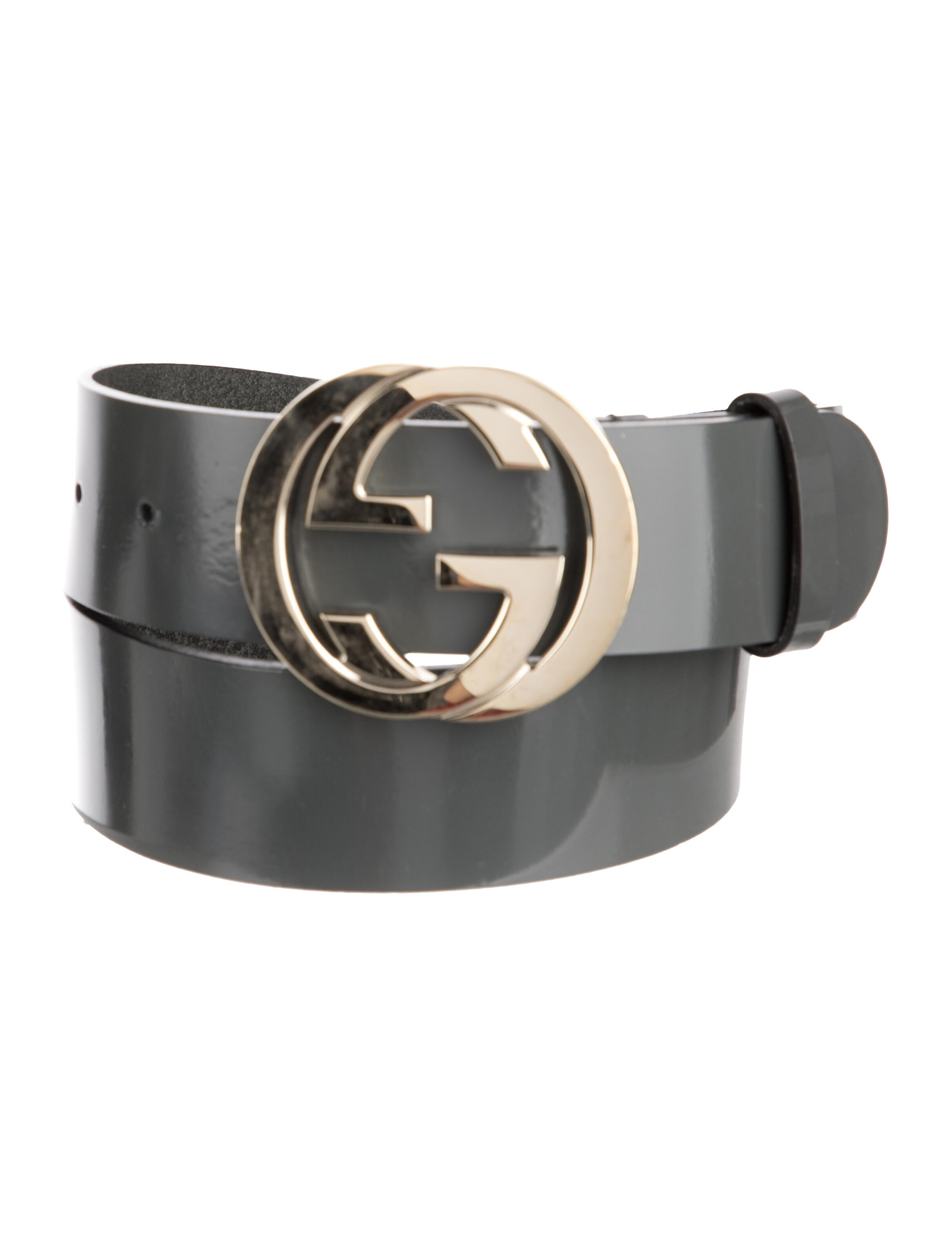 Gucci Interlocking G Logo Patent Leather Belt