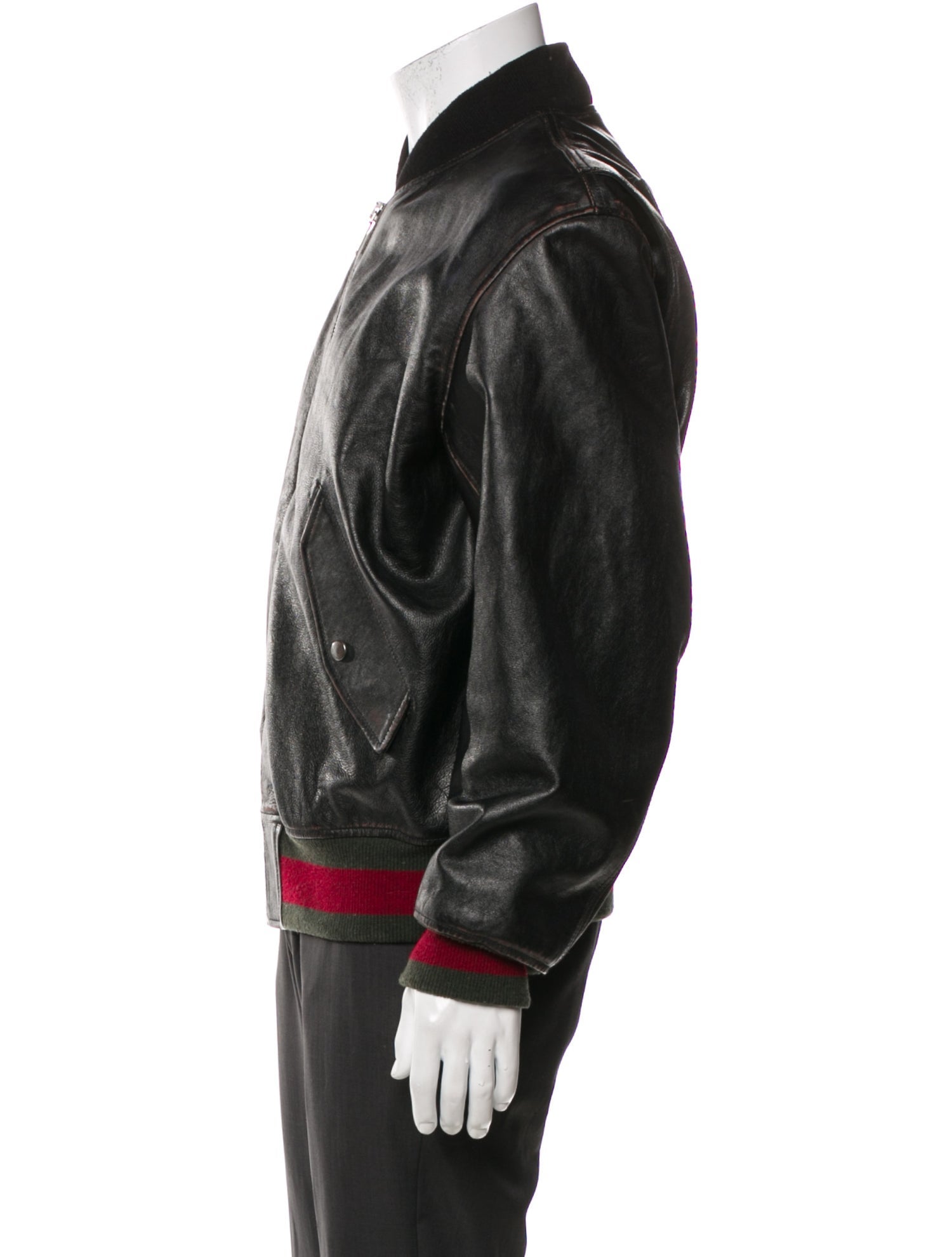 Gucci Calf Leather Bomber Jacket