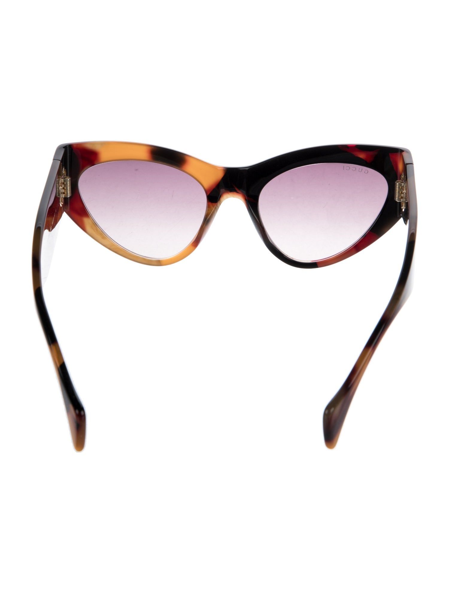 Gucci Feline Head Accent Cat-Eye Sunglasses