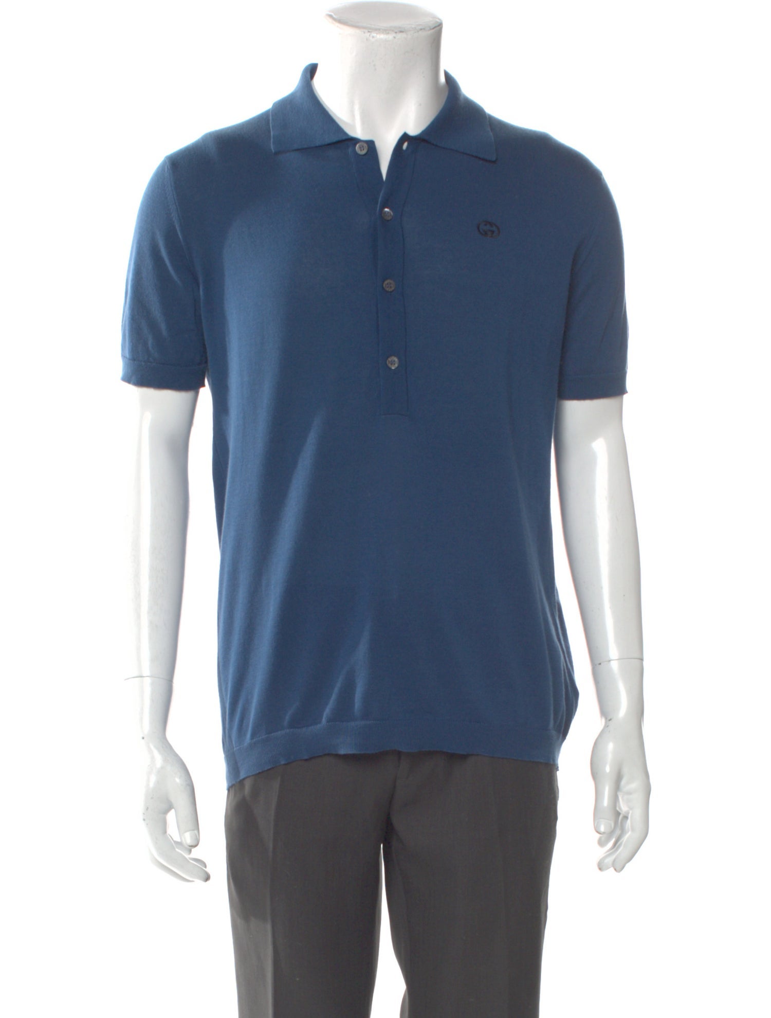 Gucci Interlocking G Logo Crew Neck Polo Shirt