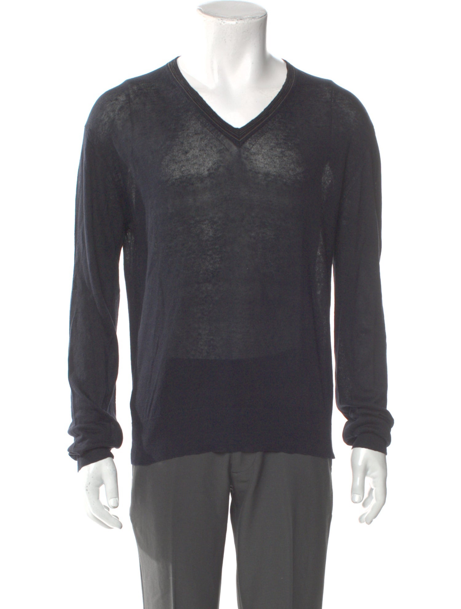 Gucci Linen V-Neck Pullover