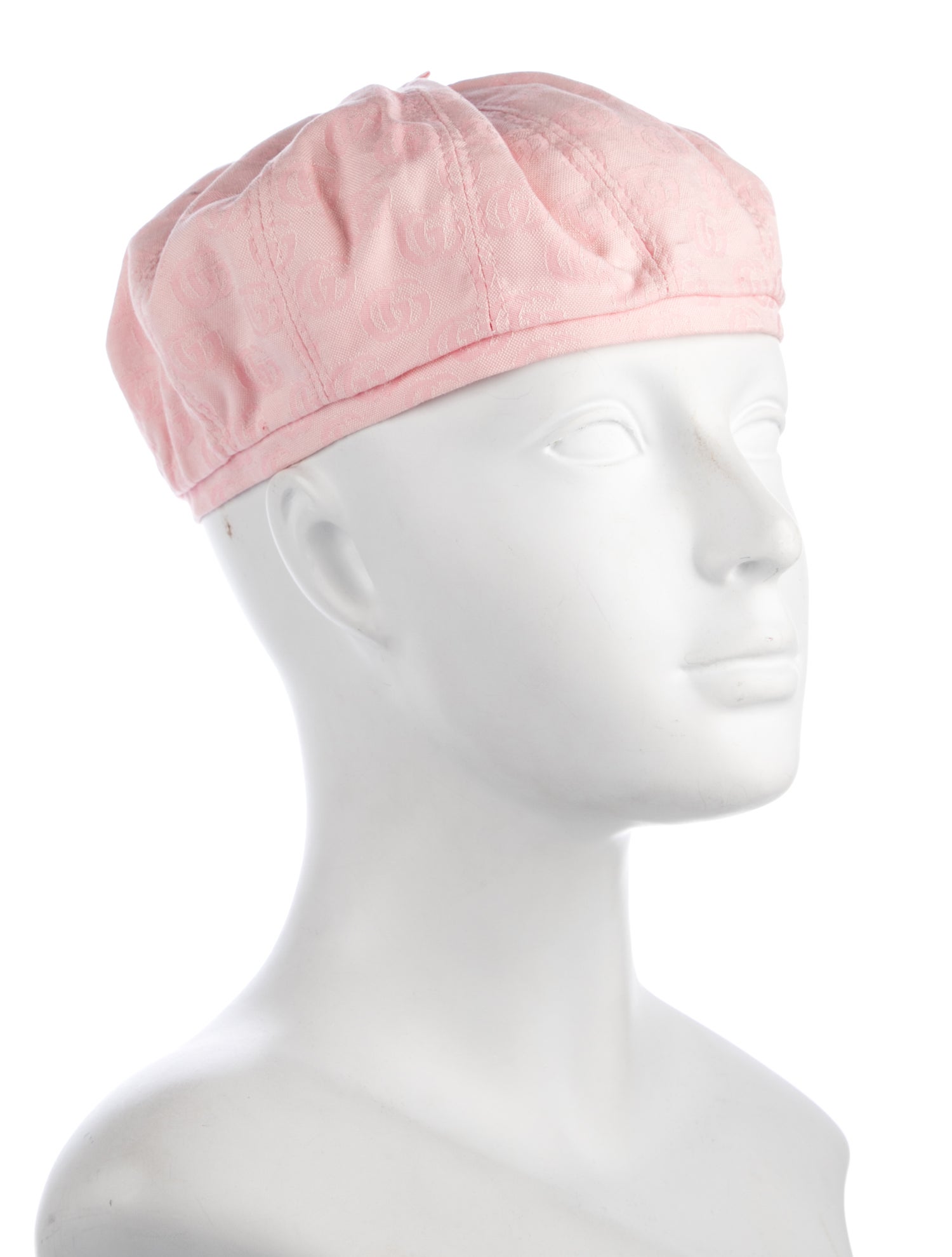 Gucci Double G Logo Print Beret Hat