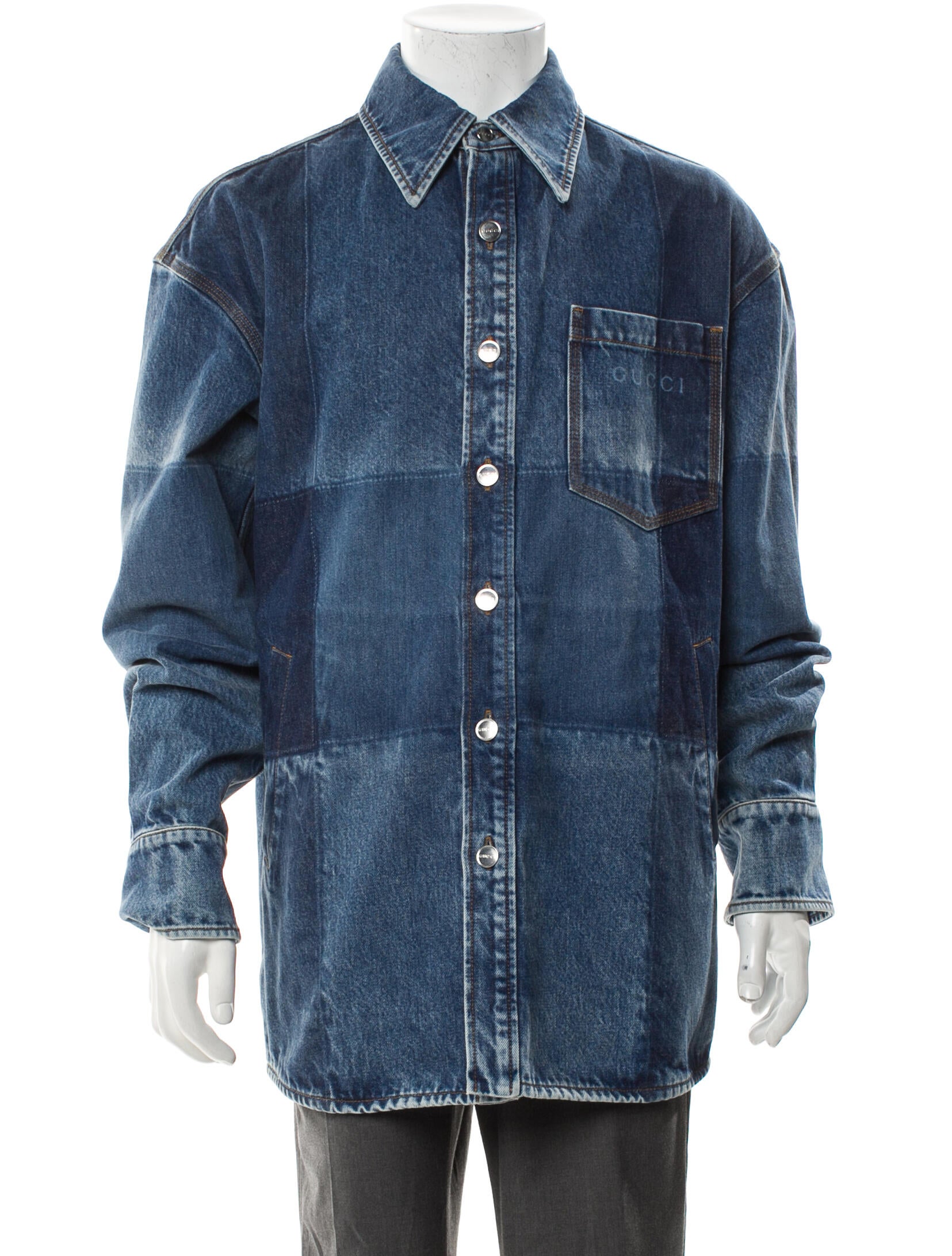 Gucci 2025-2026 Plaid Print Denim Jacket