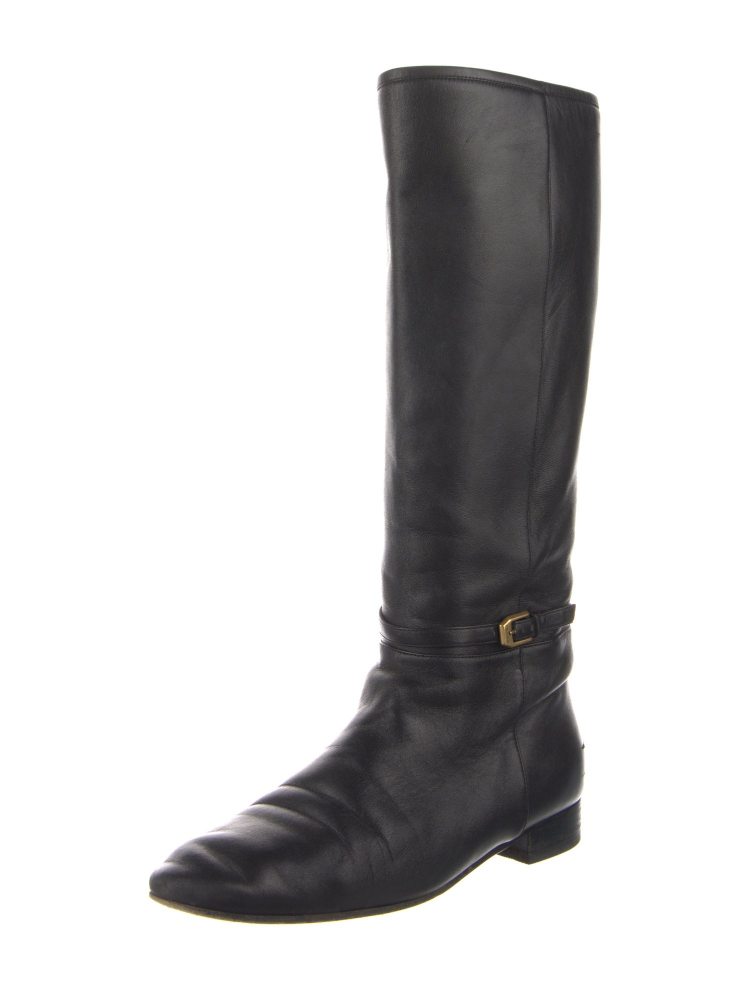 Gucci Horsebit Accent Leather Riding Boots
