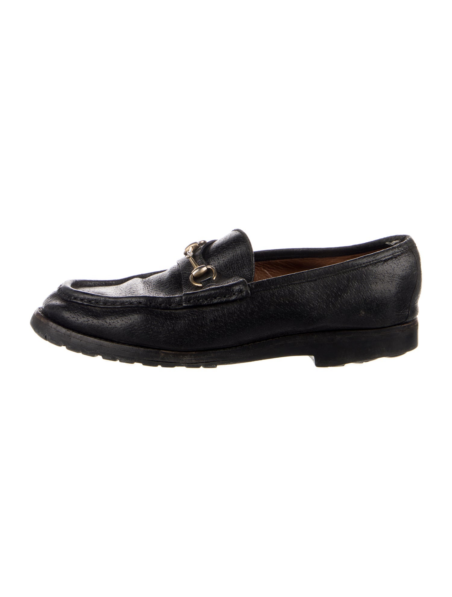 Gucci Horsebit Accent Leather Dress Loafers