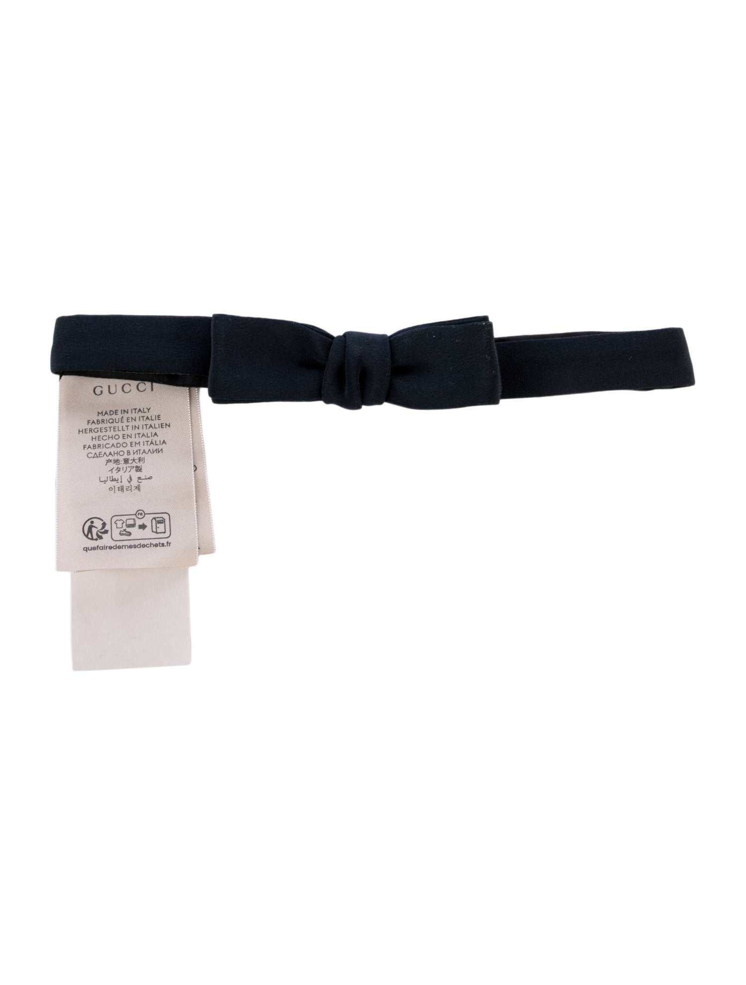 Gucci Solid Silk Bow-Tie w/Tags