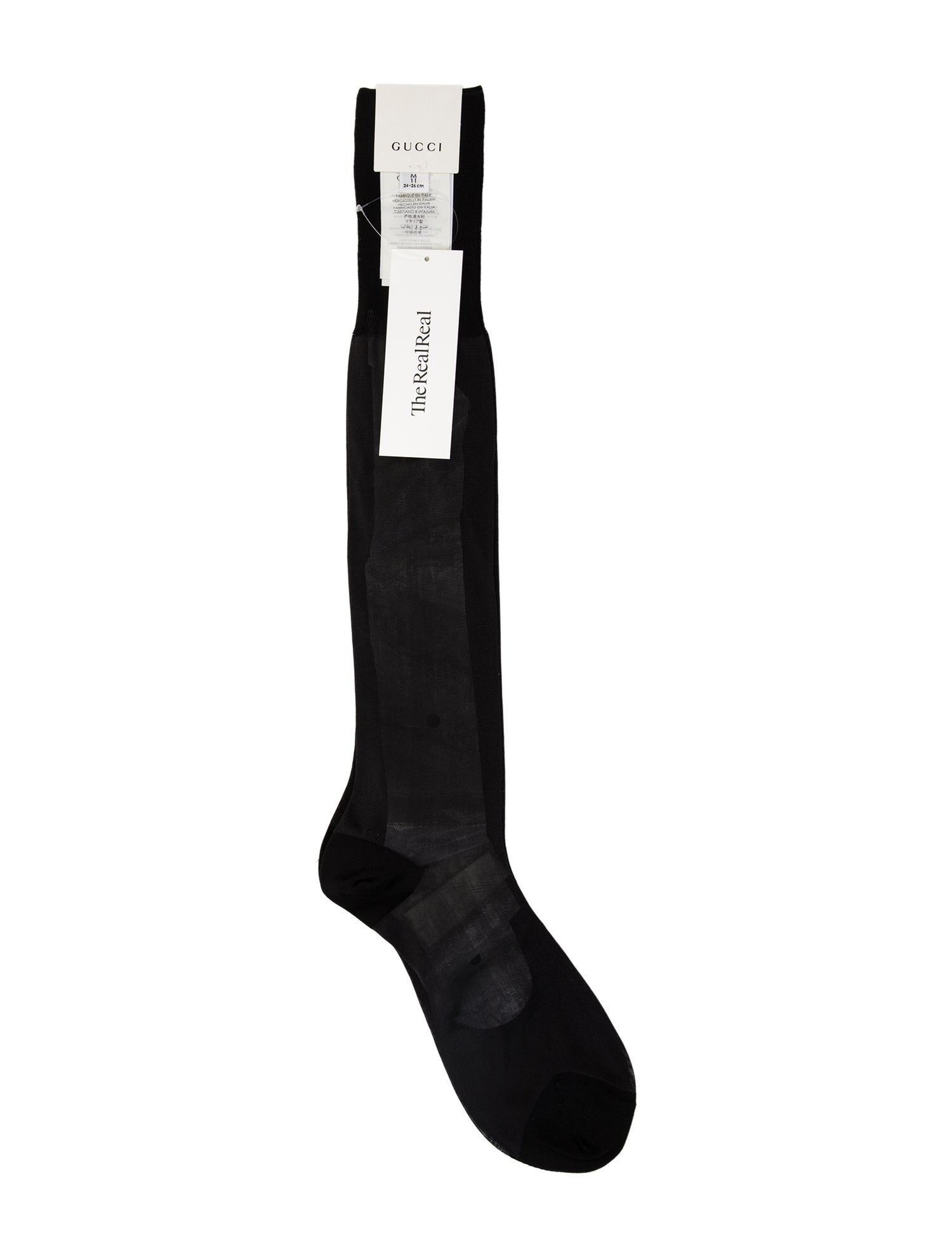 Gucci Men's Silk-Cotton Knee-High Dress Socks w/Tags