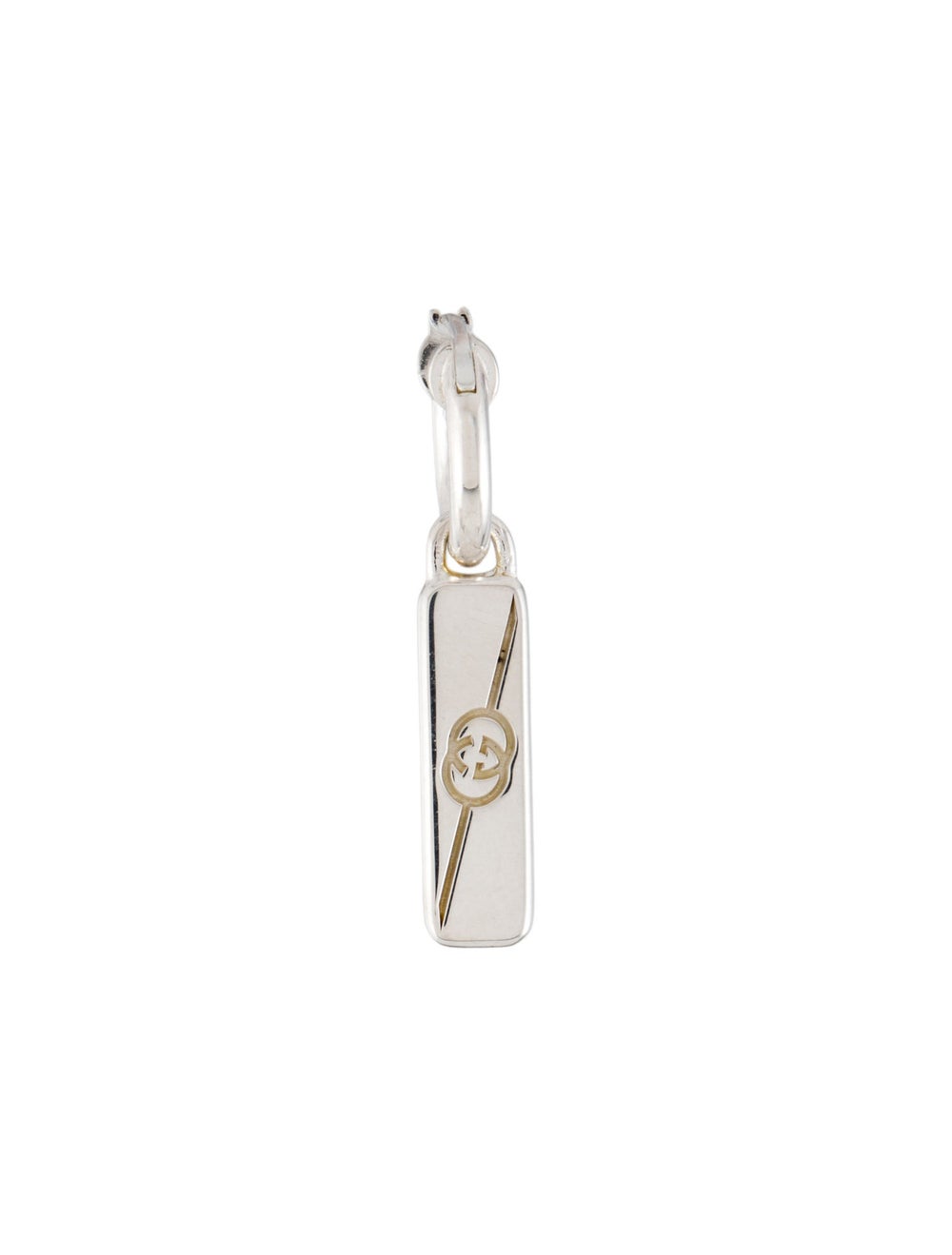 Gucci Interlocking G Bar Single Drop Earring - image 1