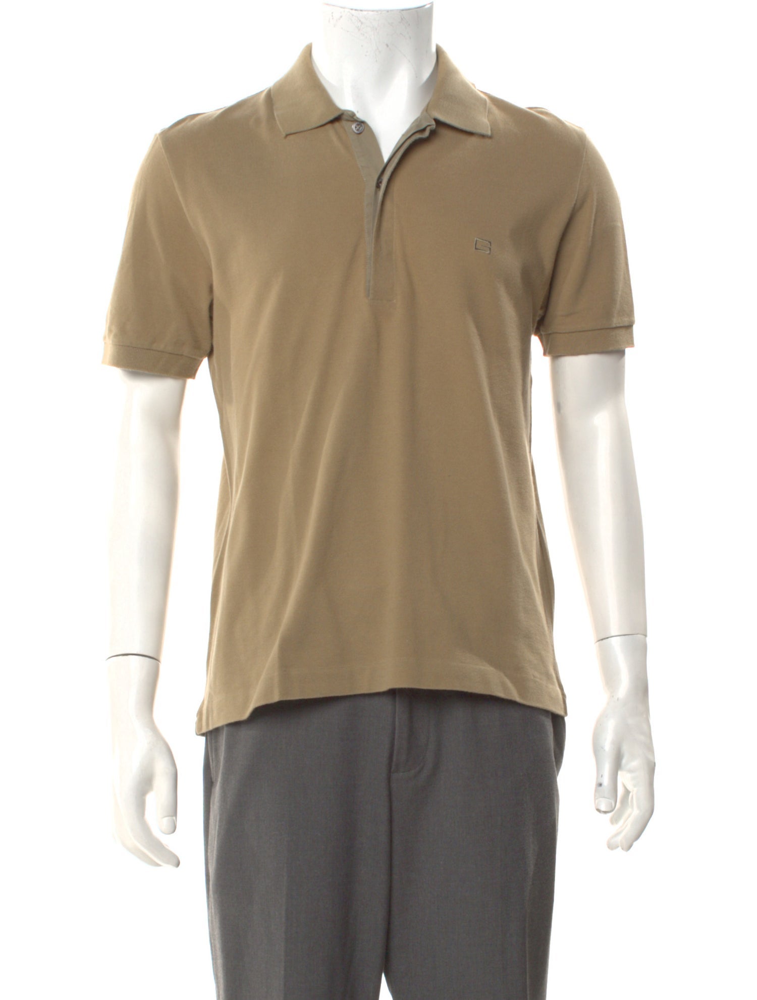 Gucci Web Accent V-Neck Polo Shirt