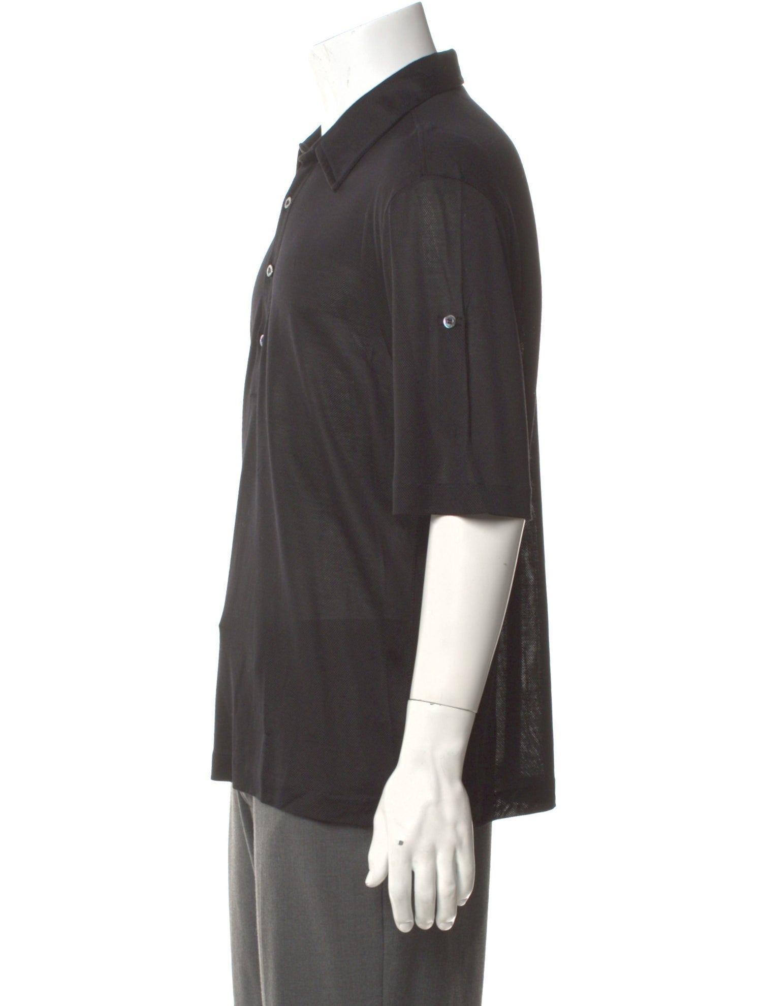 Gucci Silk V-Neck Polo Shirt