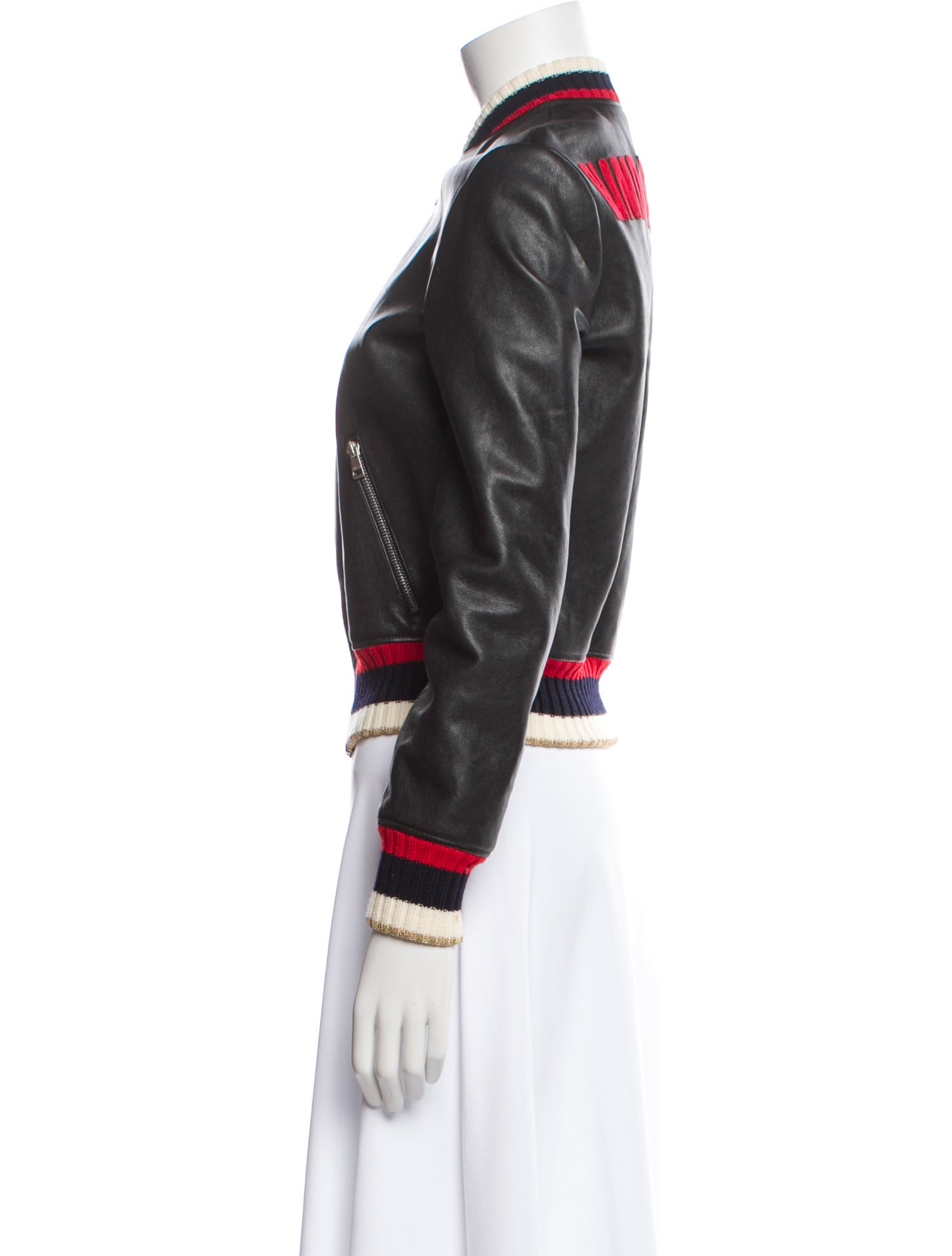 Gucci Leather Bomber Jacket