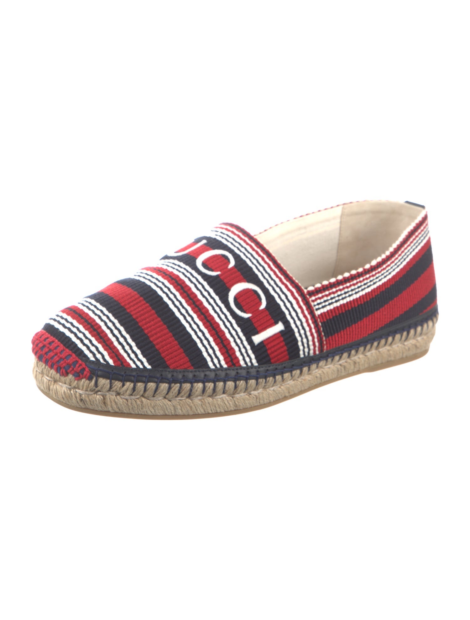 Gucci Canvas Striped Espadrilles