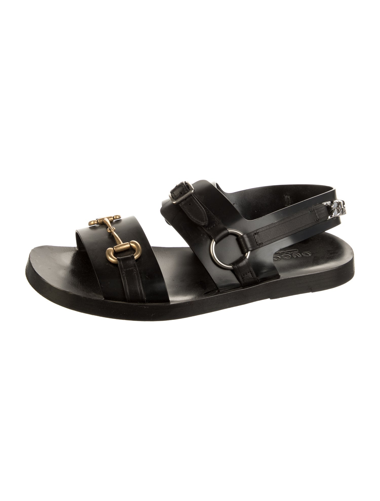 Gucci 1955 Horsebit Accent Leather Sandals