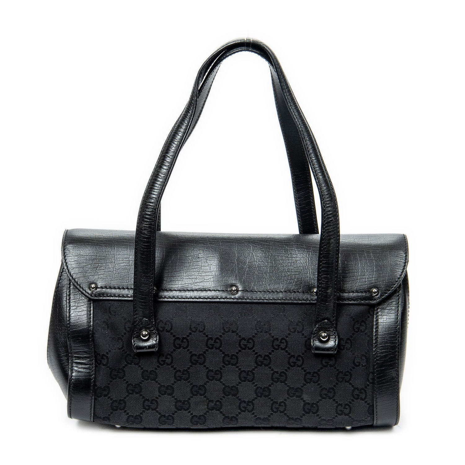 Gucci Canvas Bamboo Bullet Tote