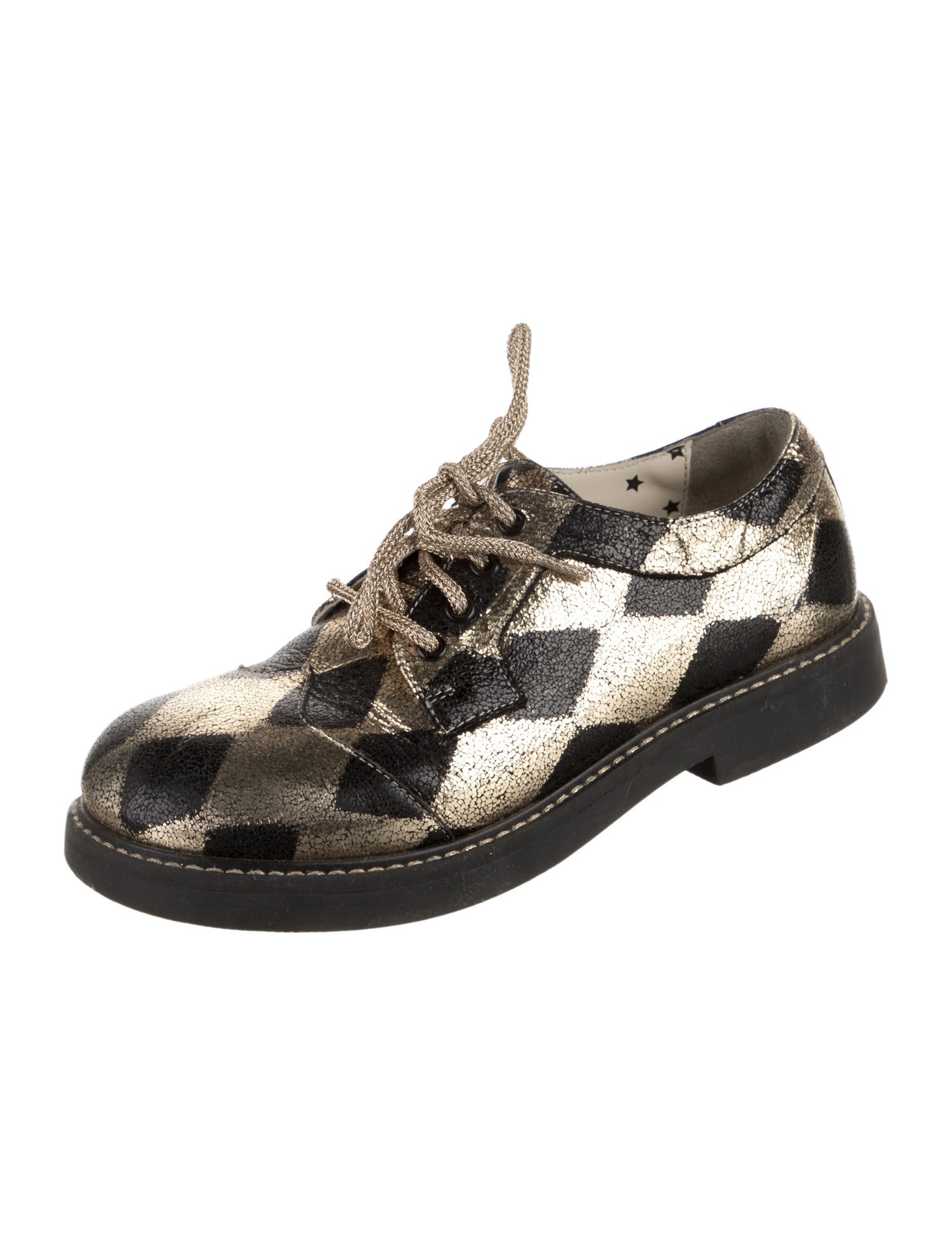 Gucci Kids' Diamond Print Oxford Shoes