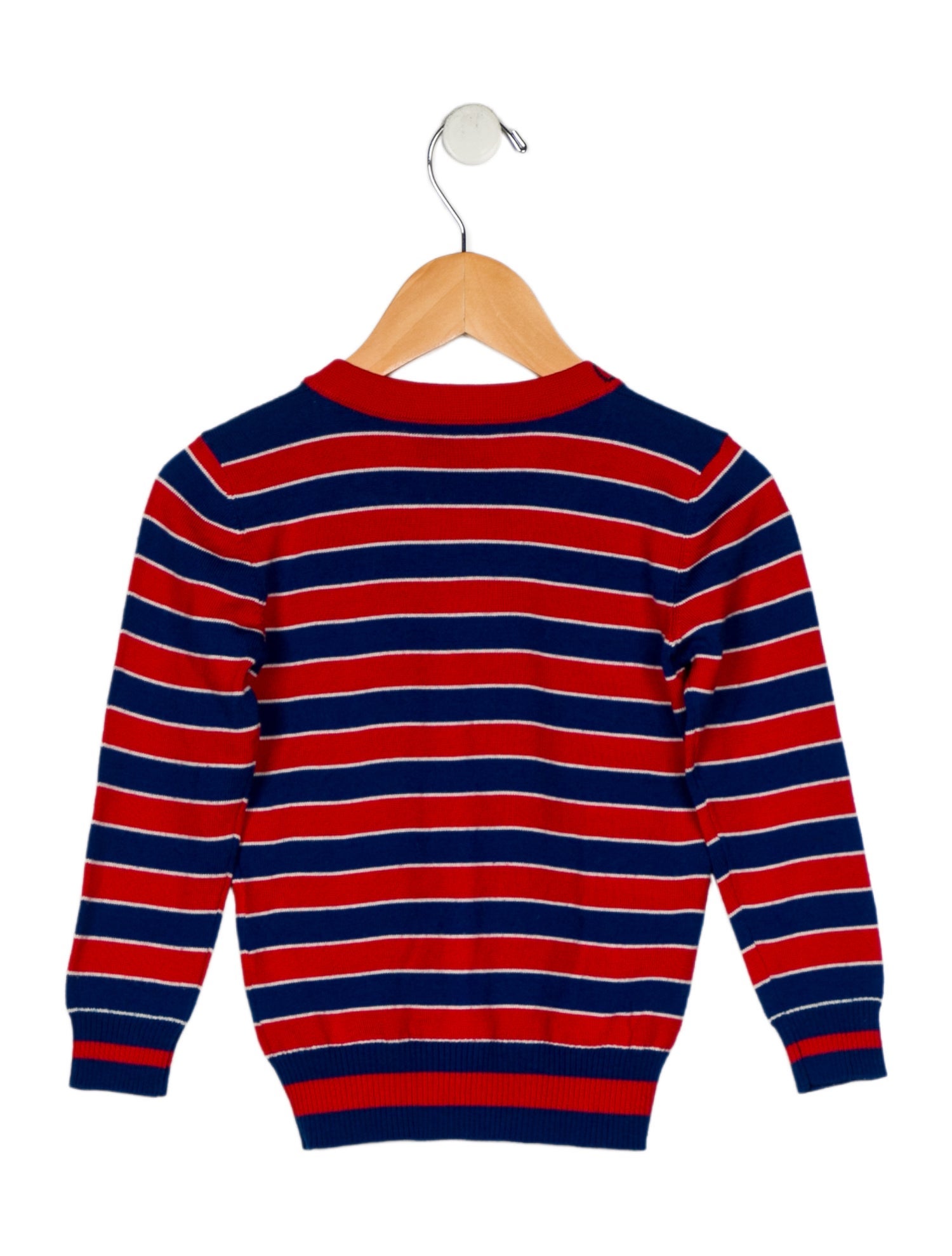 Gucci Toddler Boys' Wool Striped V-Neck Sweater