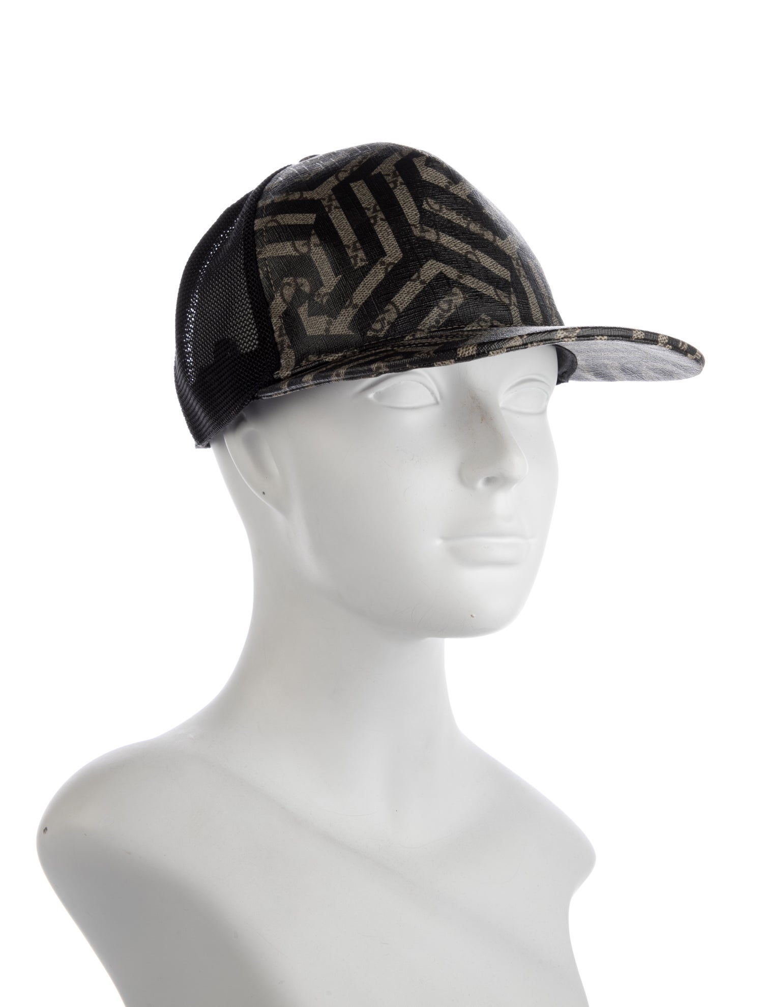 Gucci Pattern Print Coated Canvas Truckers Hat