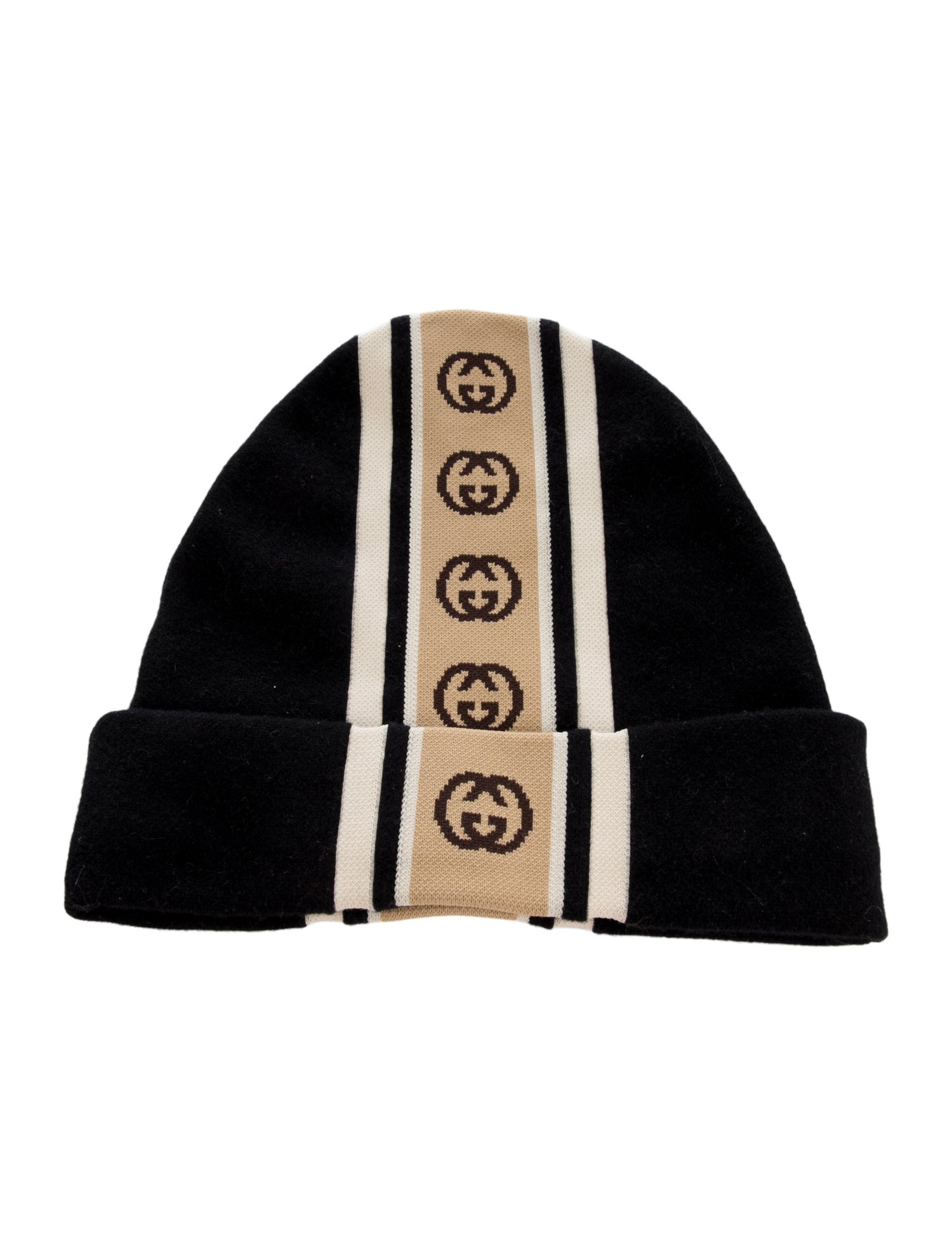 Gucci Wool Blend Pattern Print Beanie