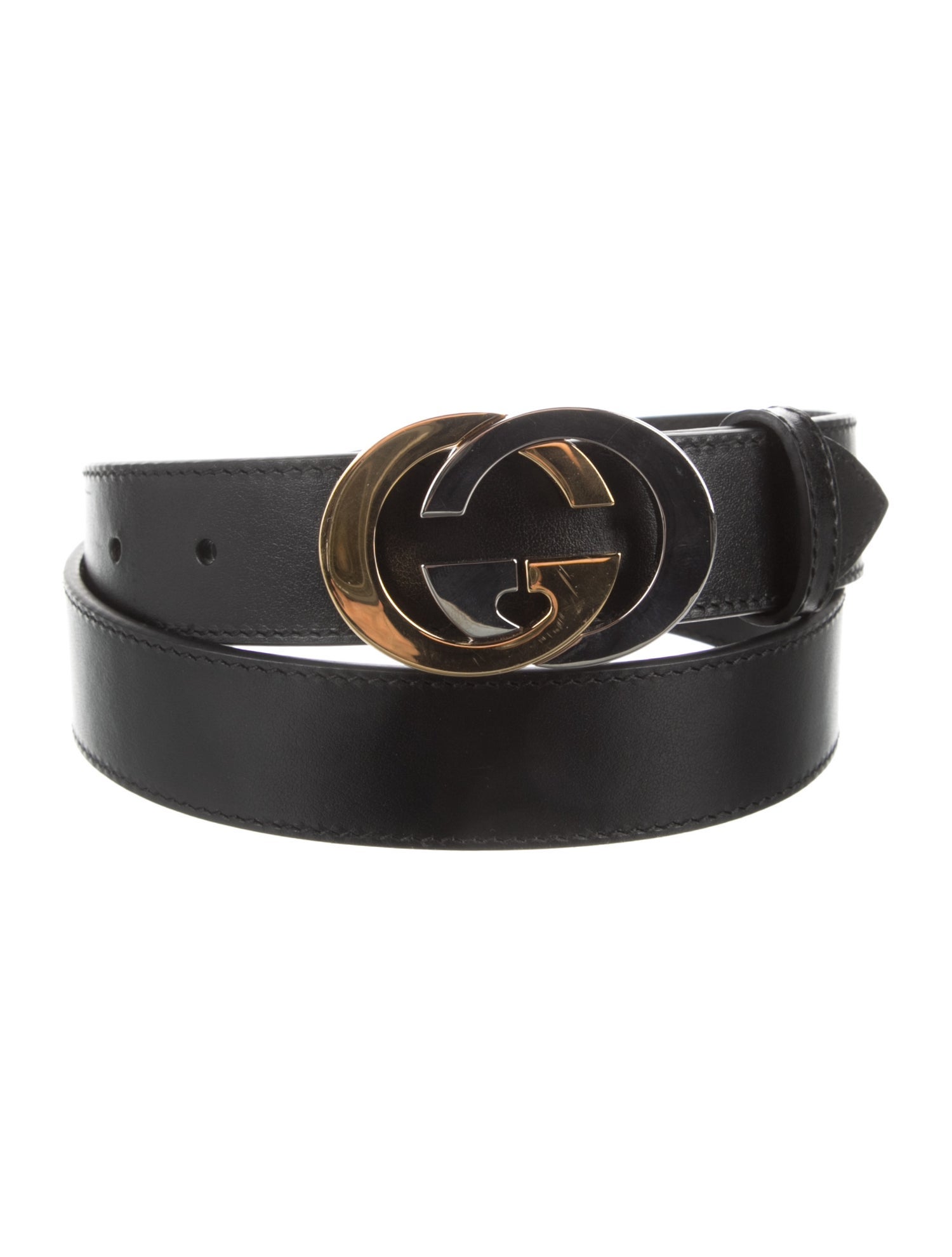 Gucci Interlocking G Logo Leather Belt