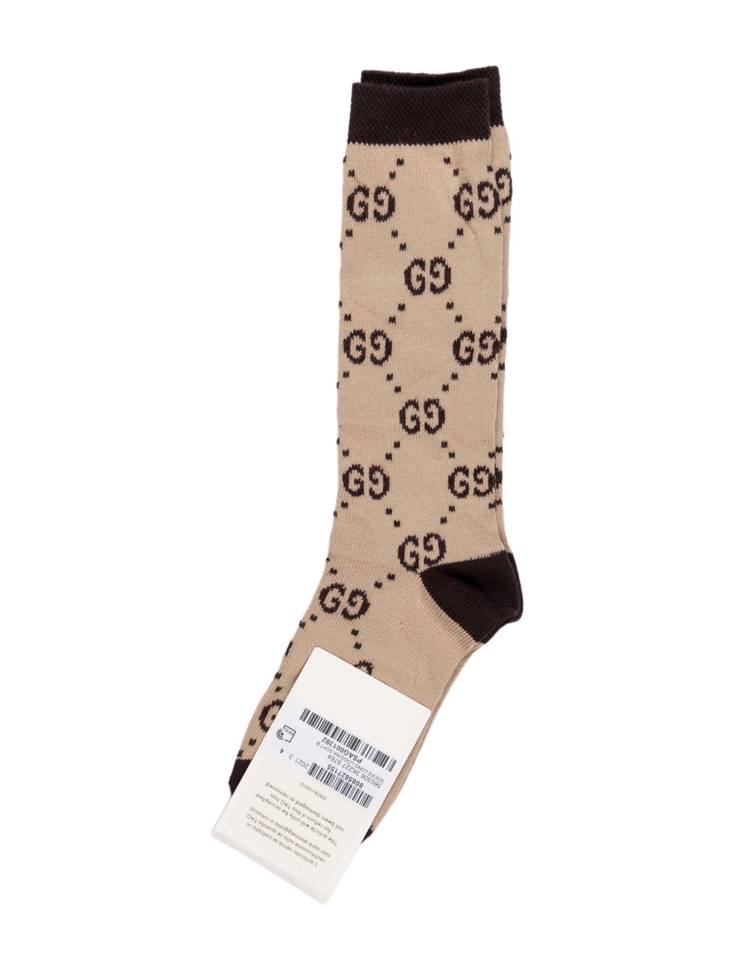 Gucci All Over GG Logo Print Socks w/Tags