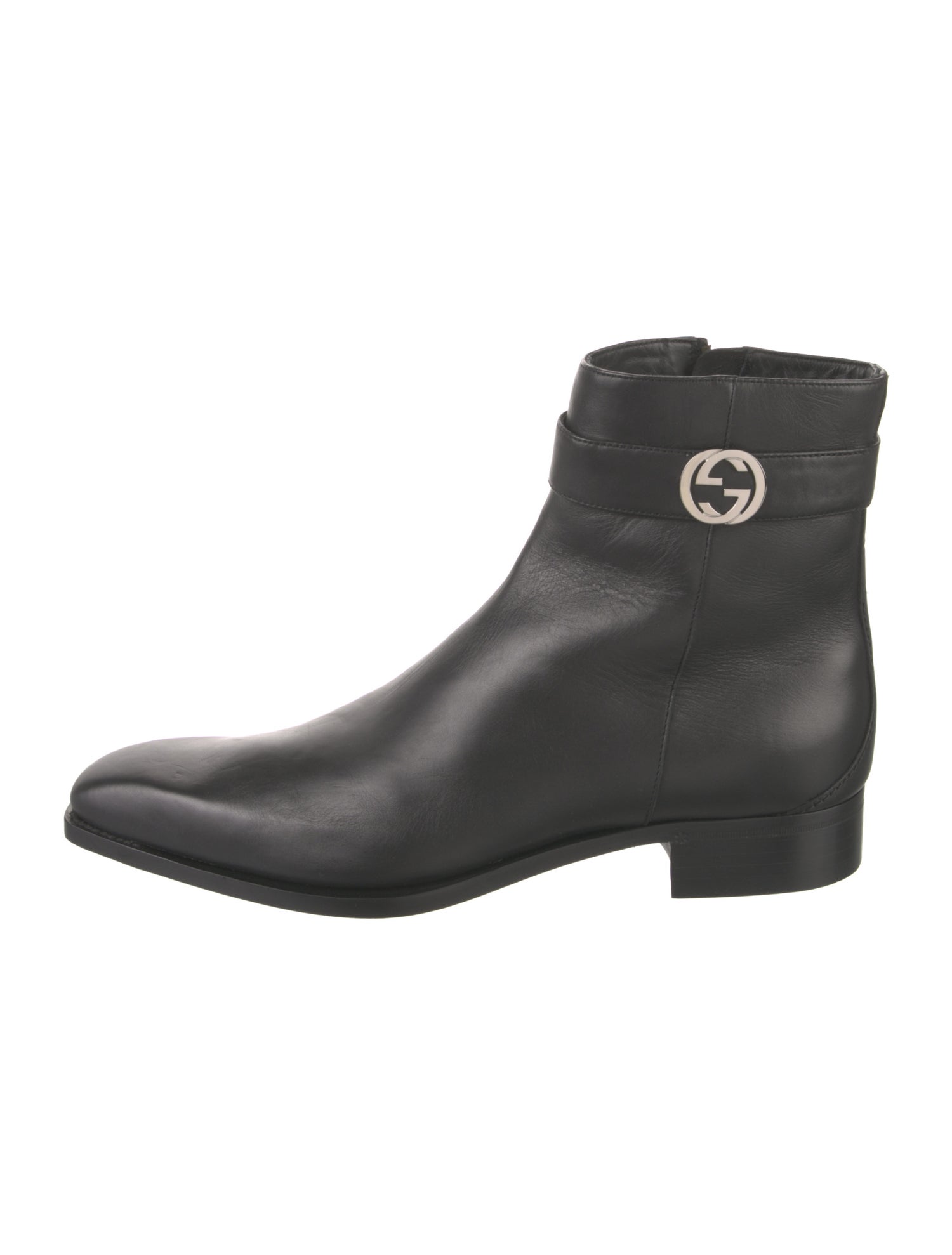 Gucci Interlocking G Logo Leather Boots w/ Tags