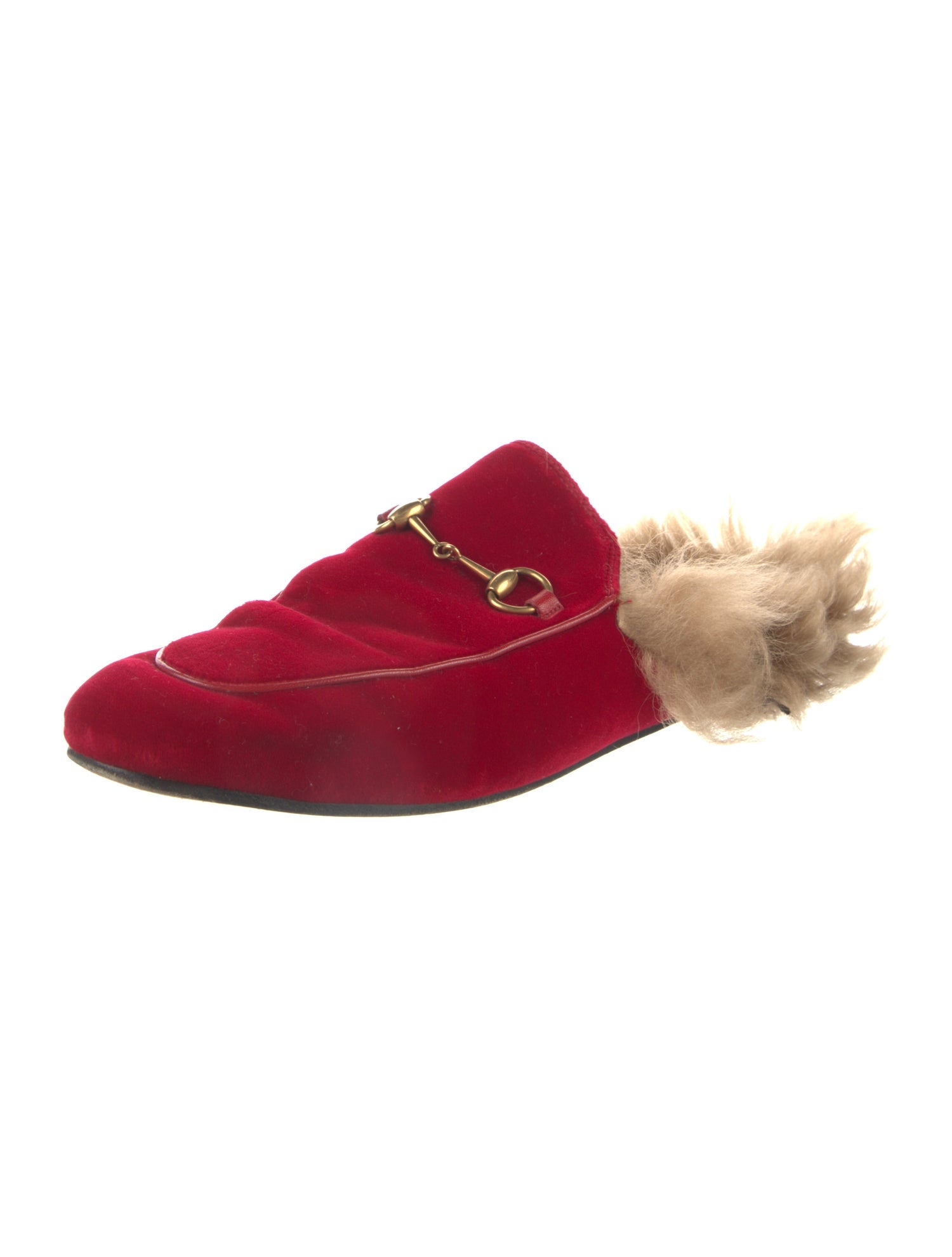 Gucci Horsebit Accent Velvet Mules