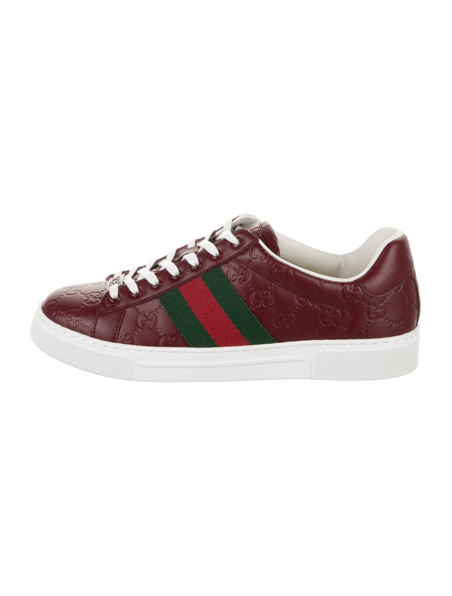 Gucci Leather Colorblock Pattern Sneakers