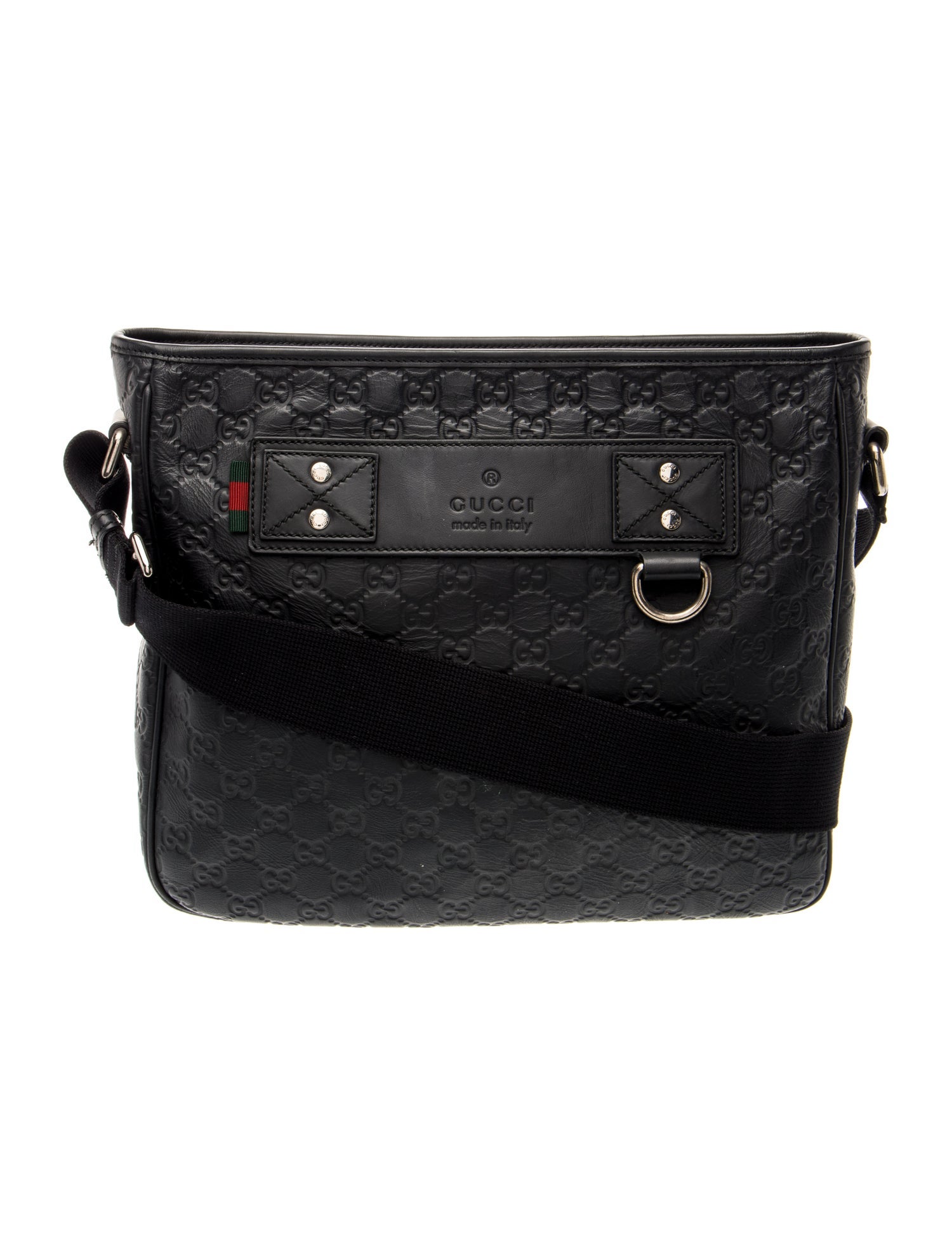 Gucci Web Medium Flat Messenger Bag Medium