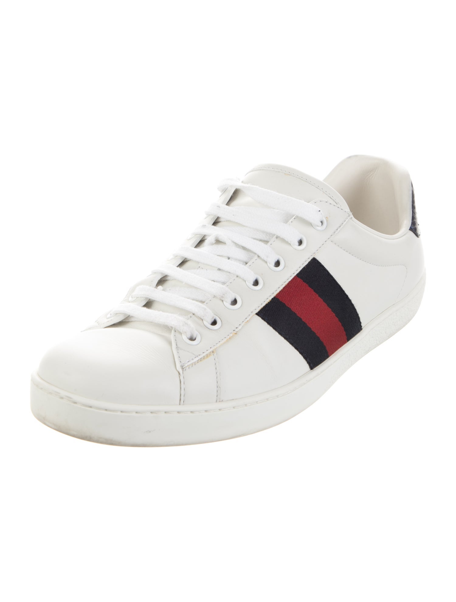 Gucci Leather Colorblock Pattern Sneakers