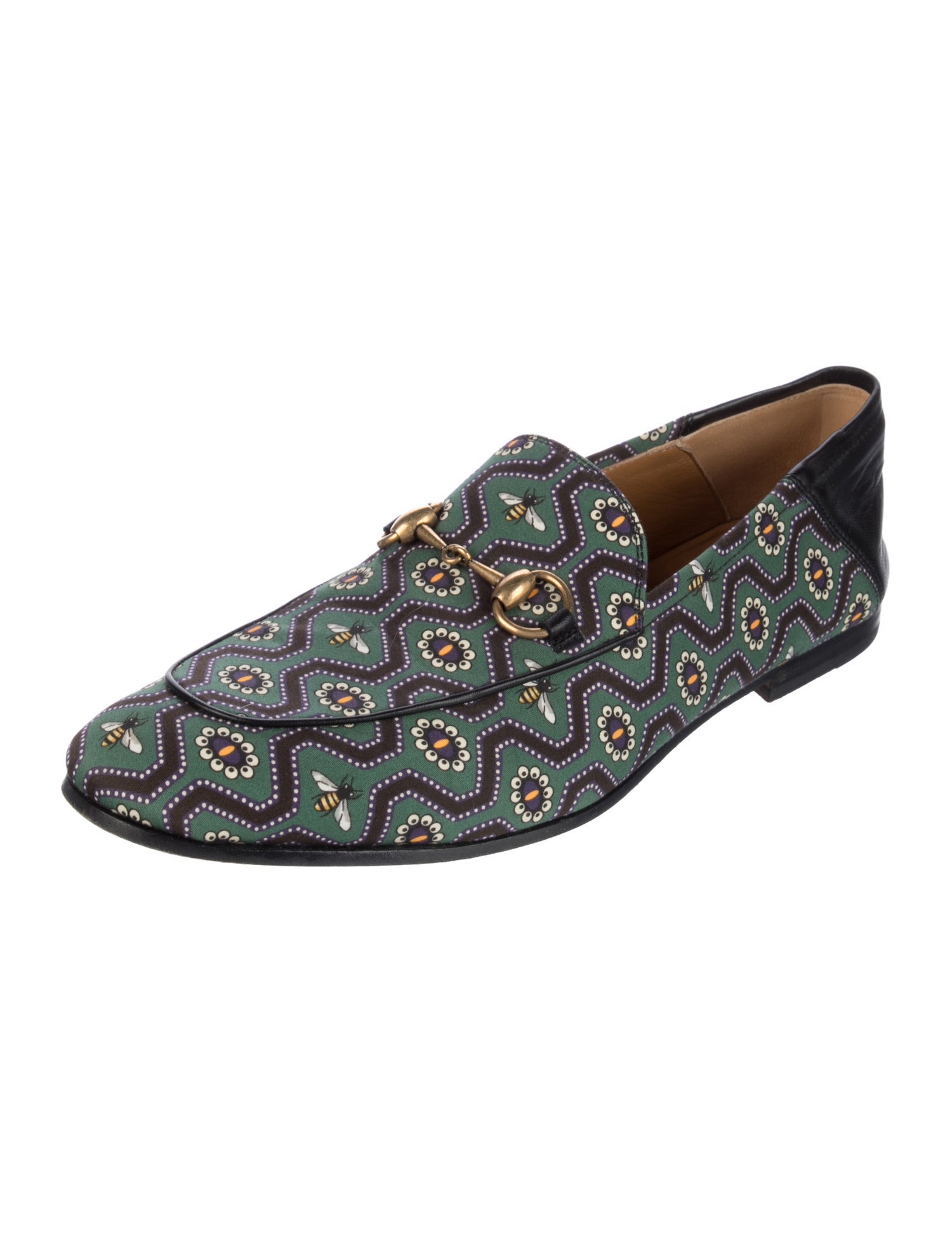 Gucci Horsebit Accent Printed Loafers