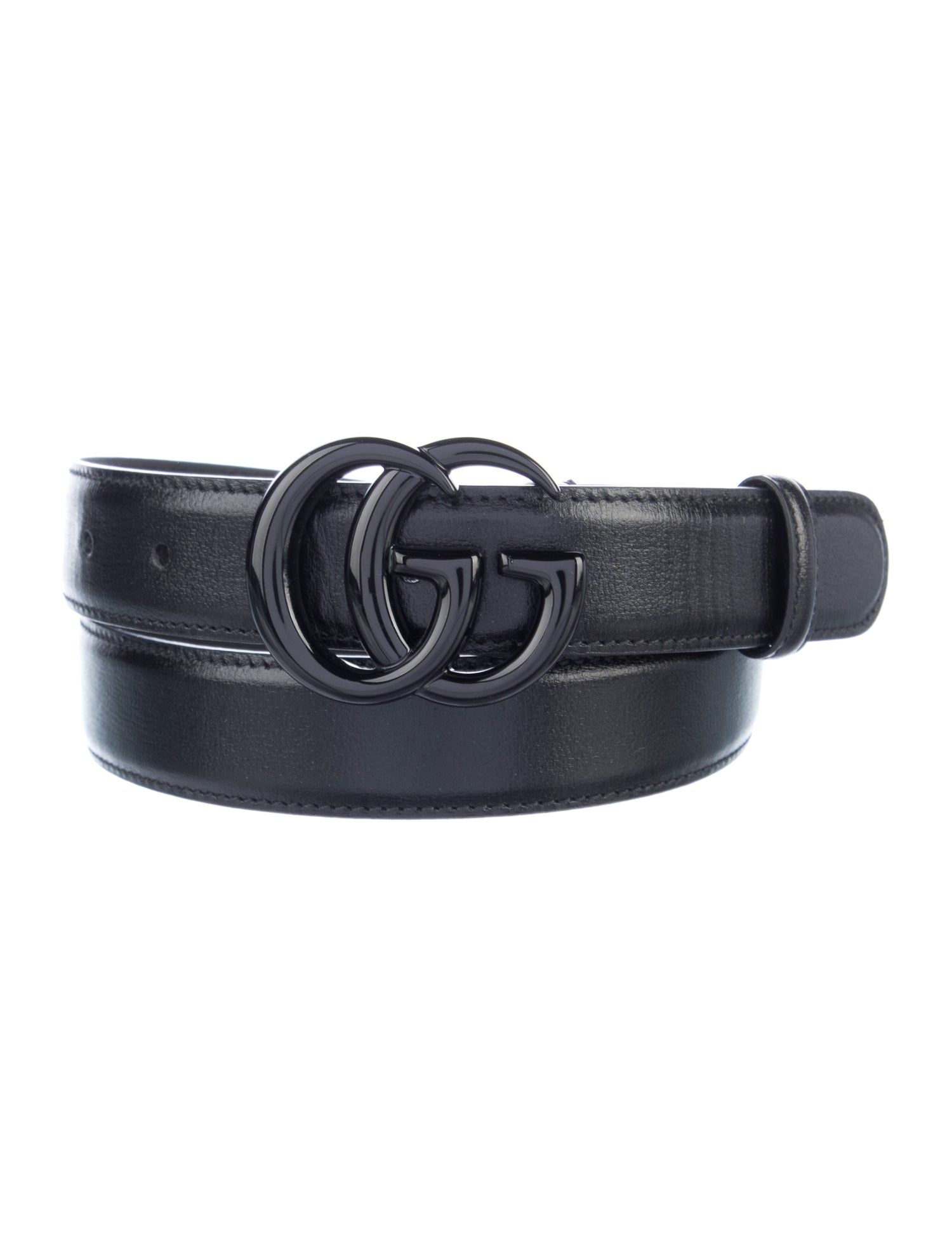 Gucci Double G Logo Leather Belt