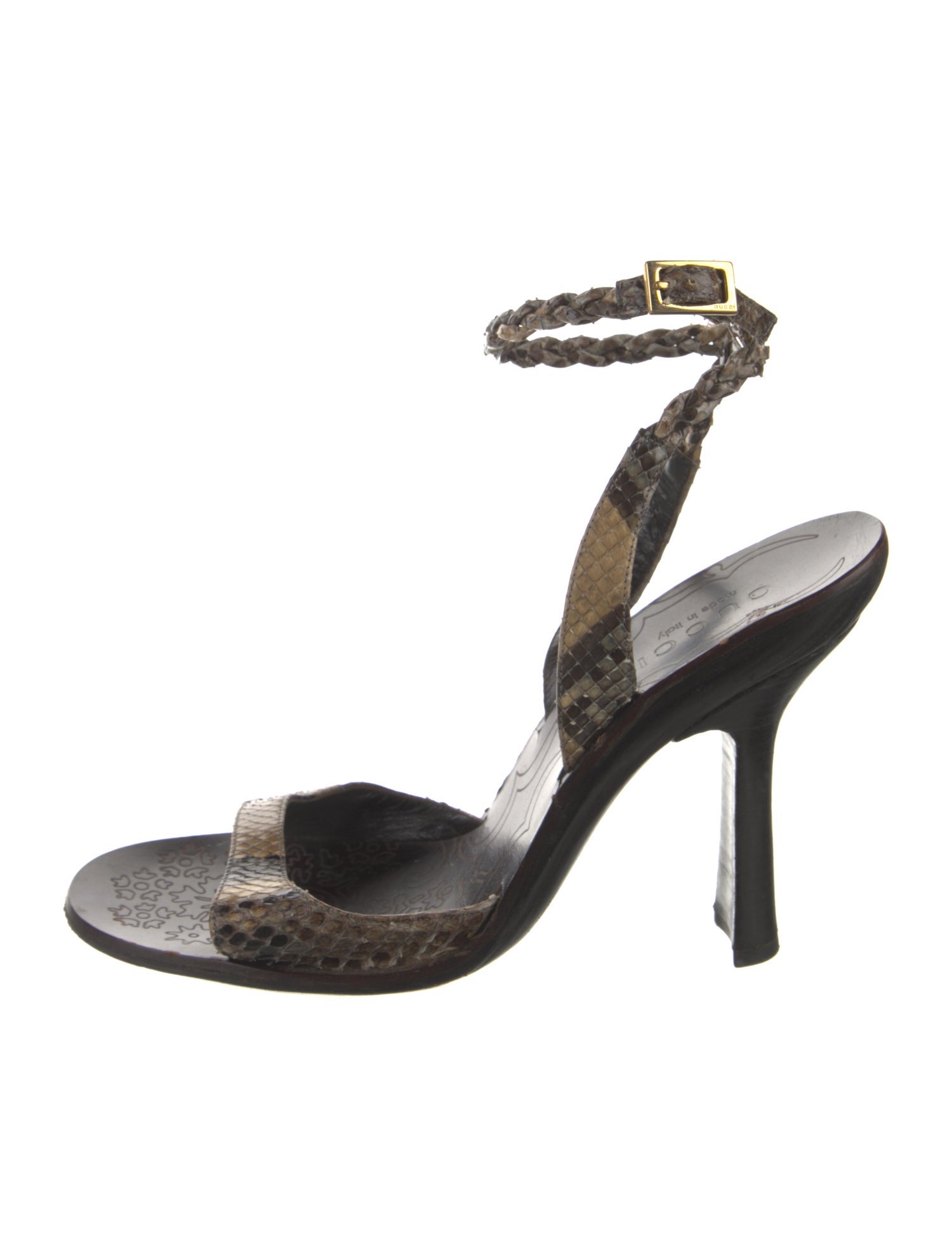 Gucci Snakeskin Animal Print Sandals
