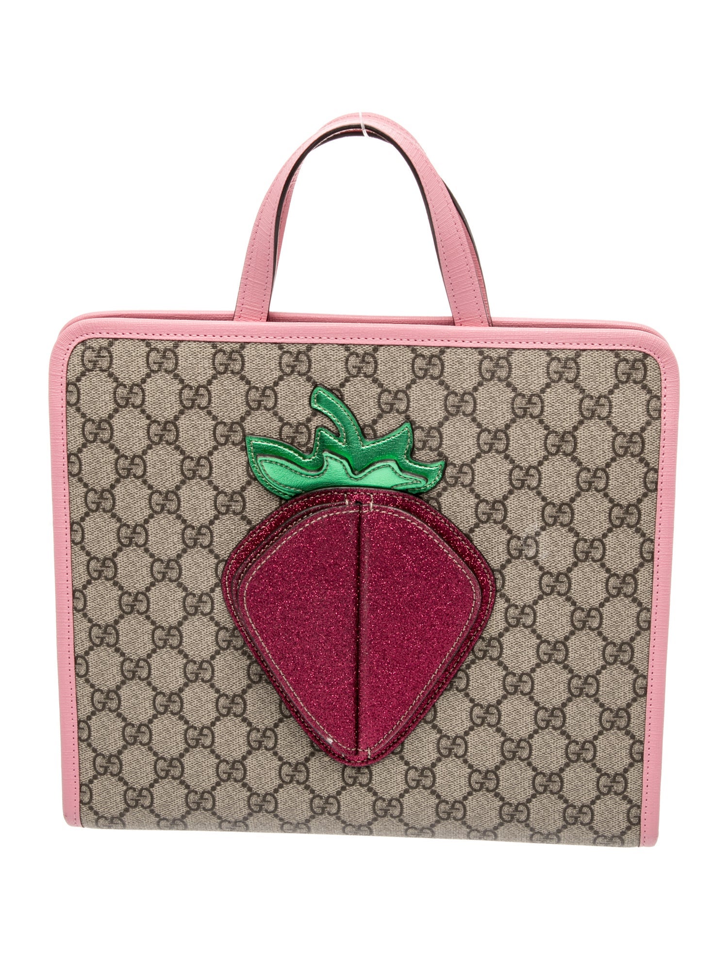 Gucci GG Supreme 3D Strawberry Tote Bag