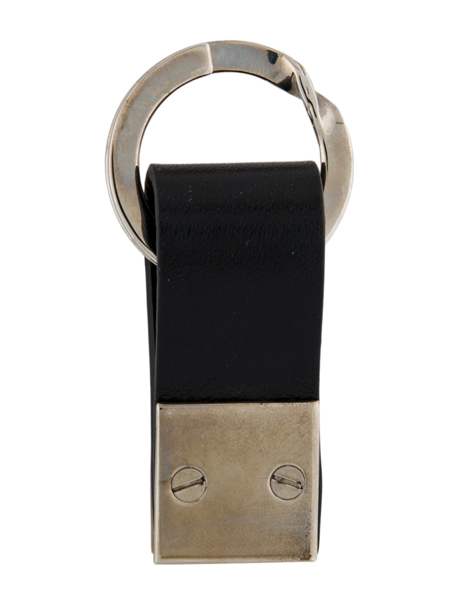 Gucci Leather Gold Engraved Keychain