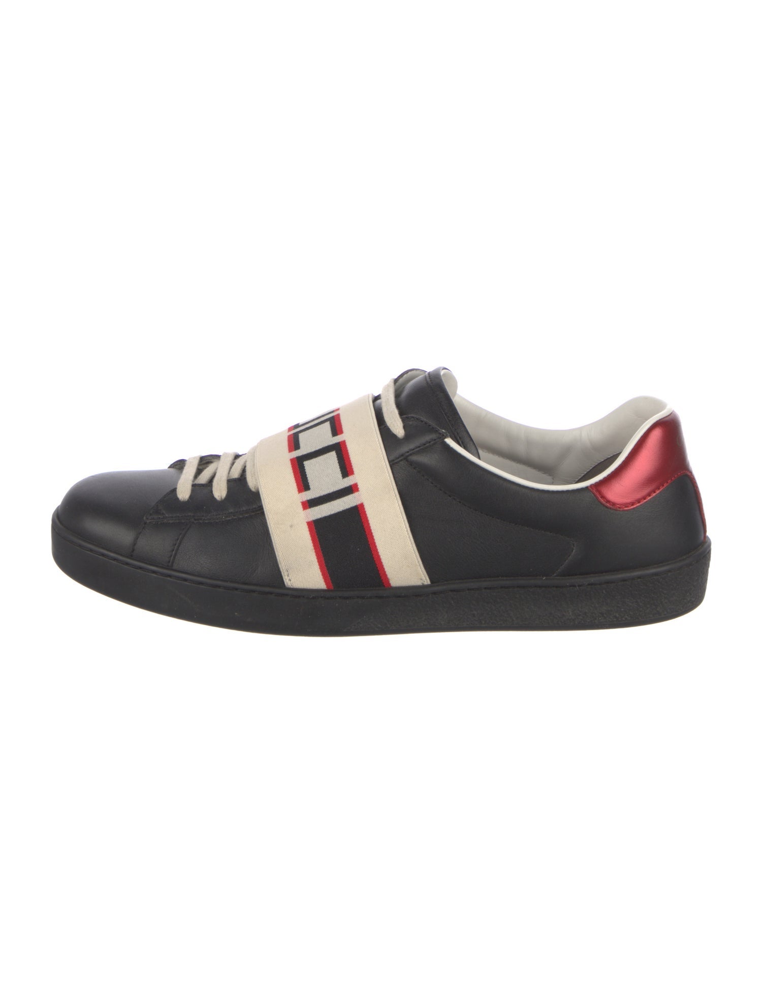 Gucci Leather Graphic Print Sneakers