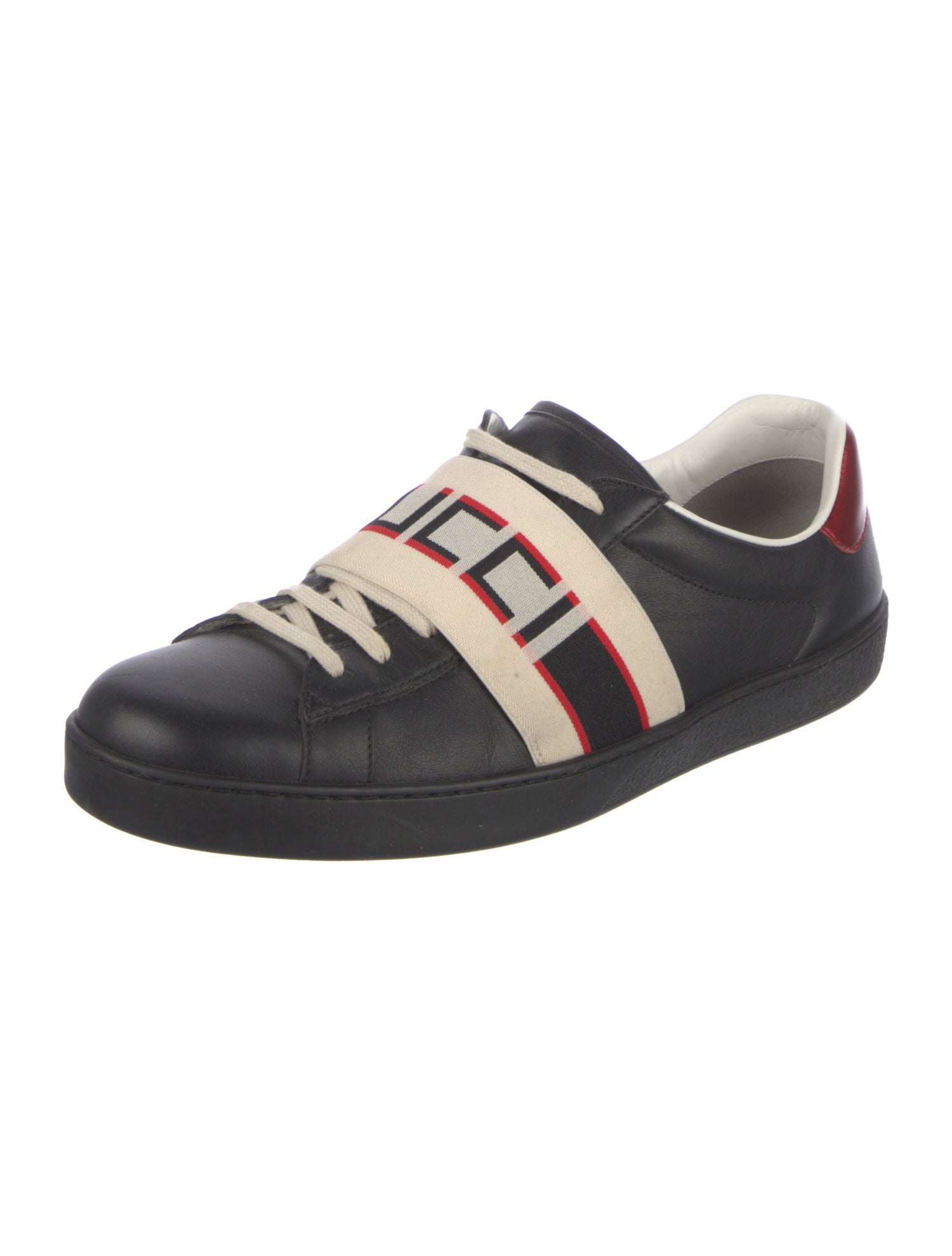 Gucci Leather Graphic Print Sneakers