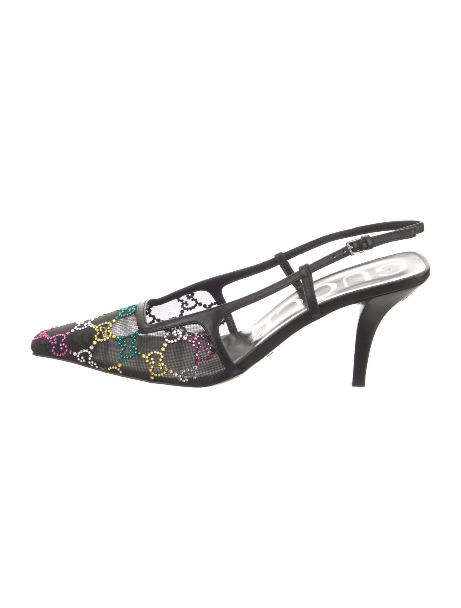 Gucci Mesh Patterned Slingback Pumps