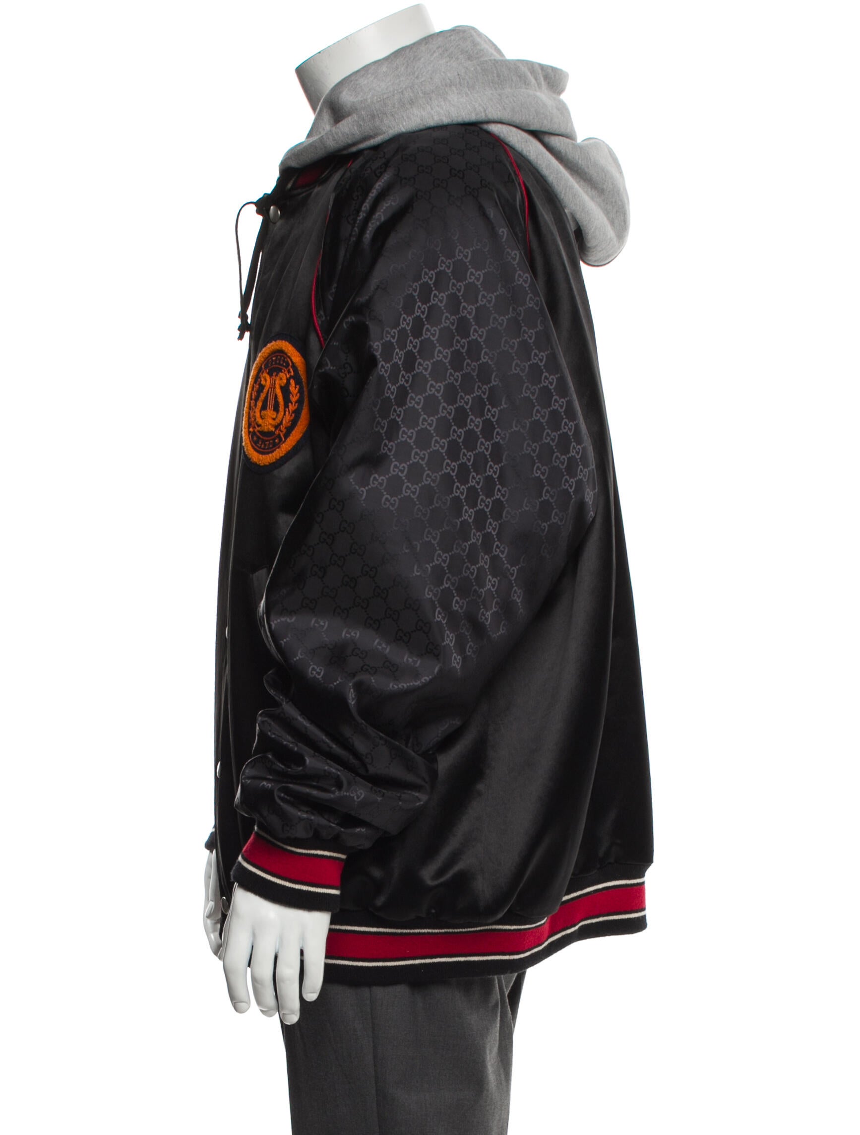 Gucci 2019 GG Nylon Varsity Jacket