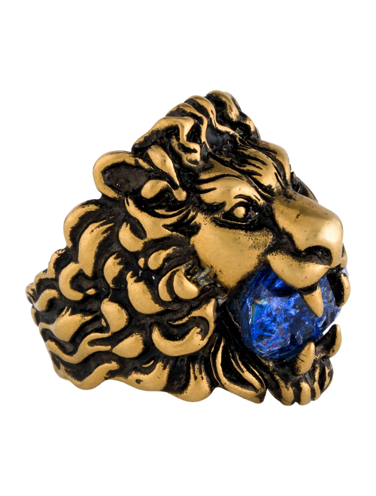 Gucci Crystal Lion Cocktail Ring