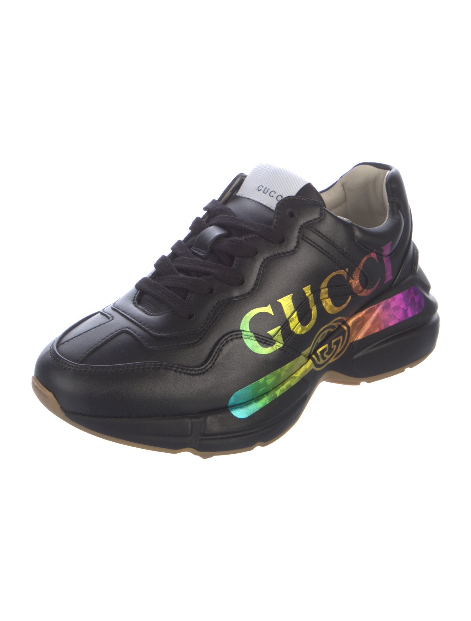 Gucci Double G Logo Leather Sneakers