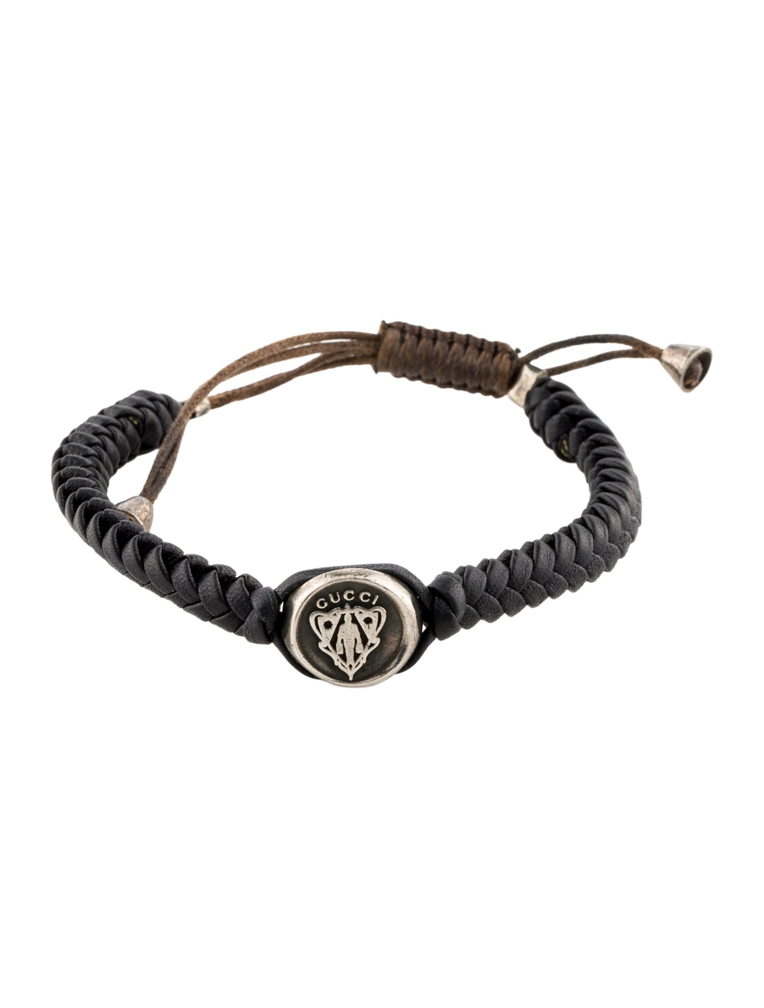 Gucci Leather Coat of Arms Station Wrap Bracelet