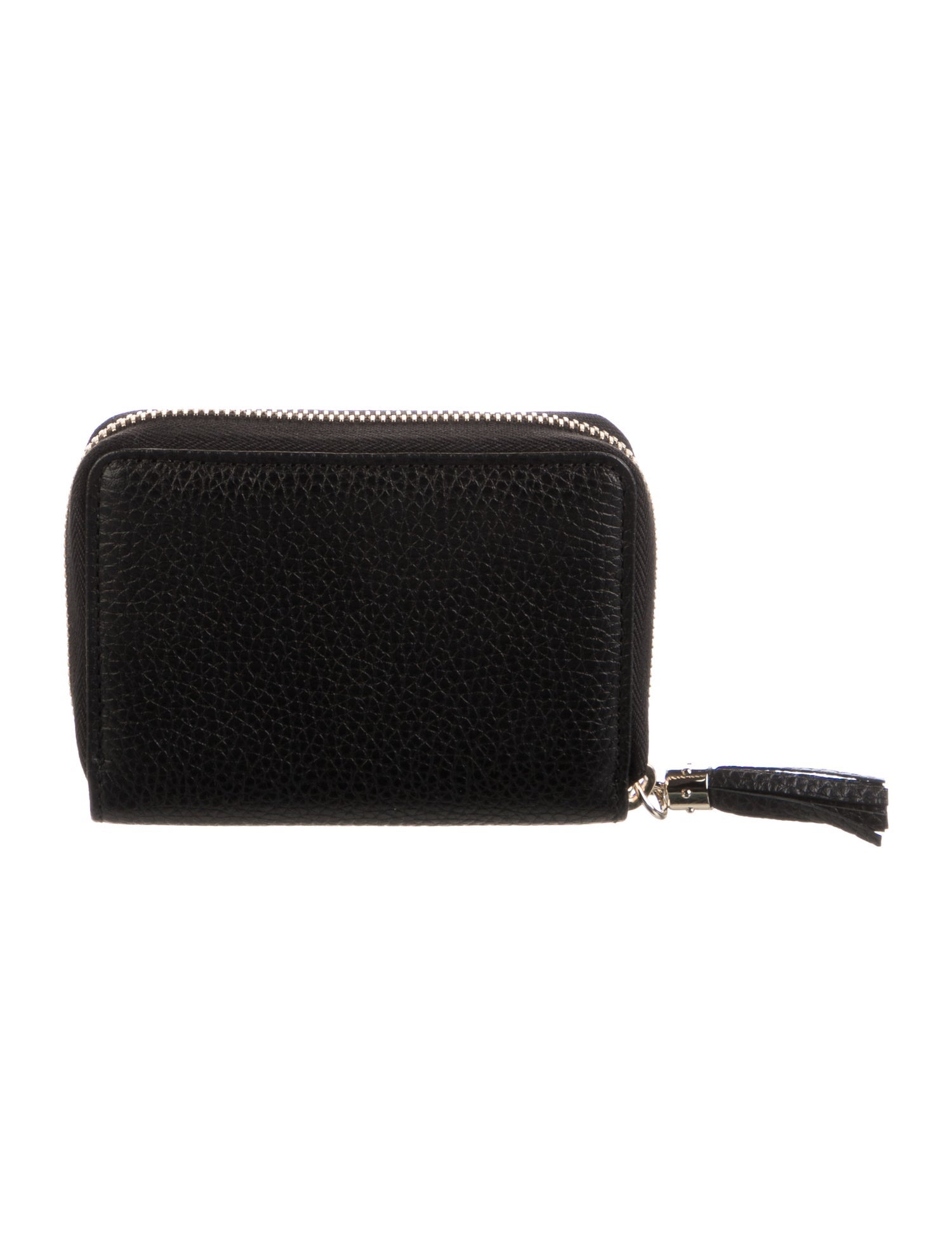 Gucci Double G Logo Leather Compact Wallet