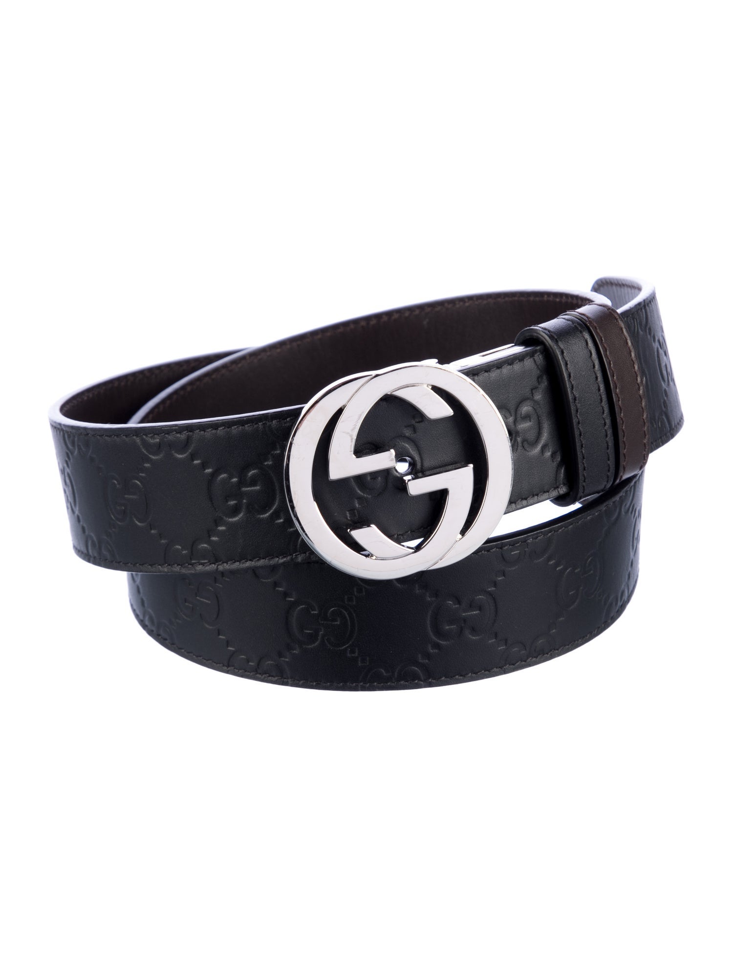 Gucci Interlocking G Logo Leather Belt