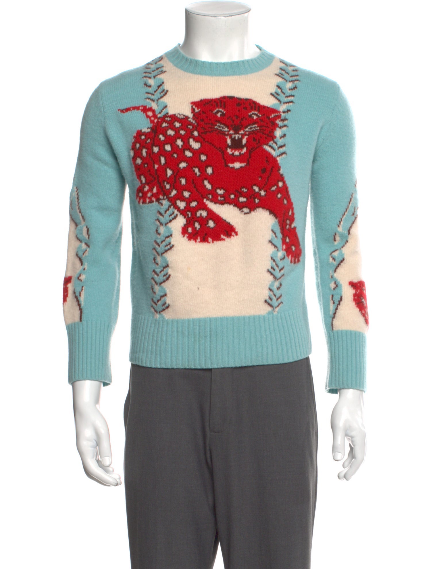Gucci Tiger Head Accent Wool Pullover