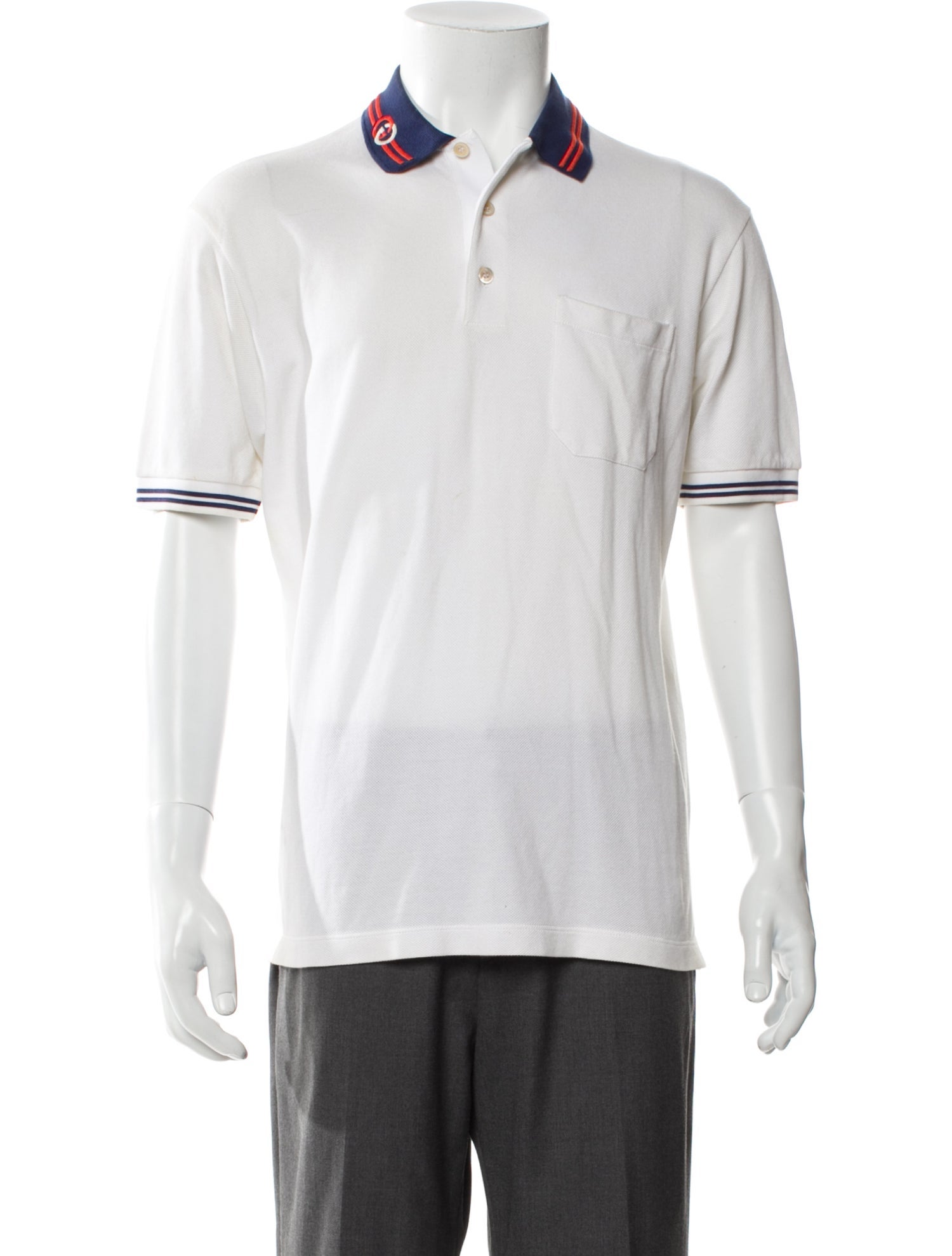 Gucci Interlocking G Logo Collar Polo Shirt