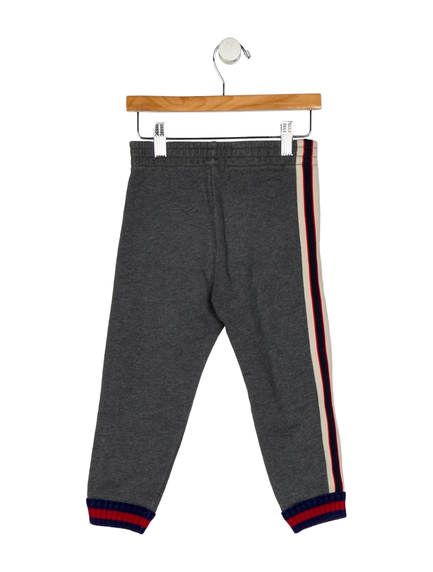 Gucci Cotton grey sweatpants with branding web accent on sides