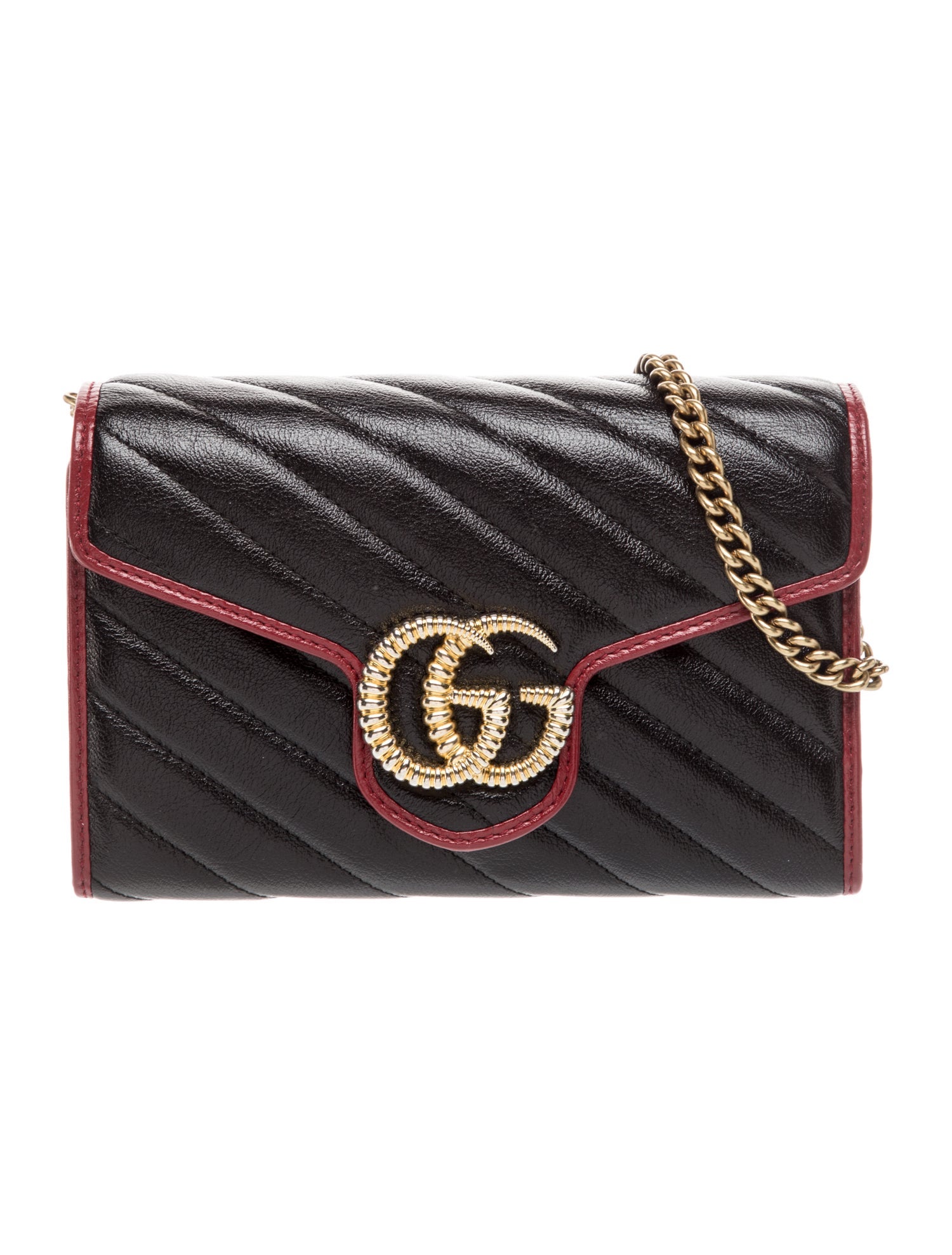 Gucci Double G GG Marmont Chain Wallet