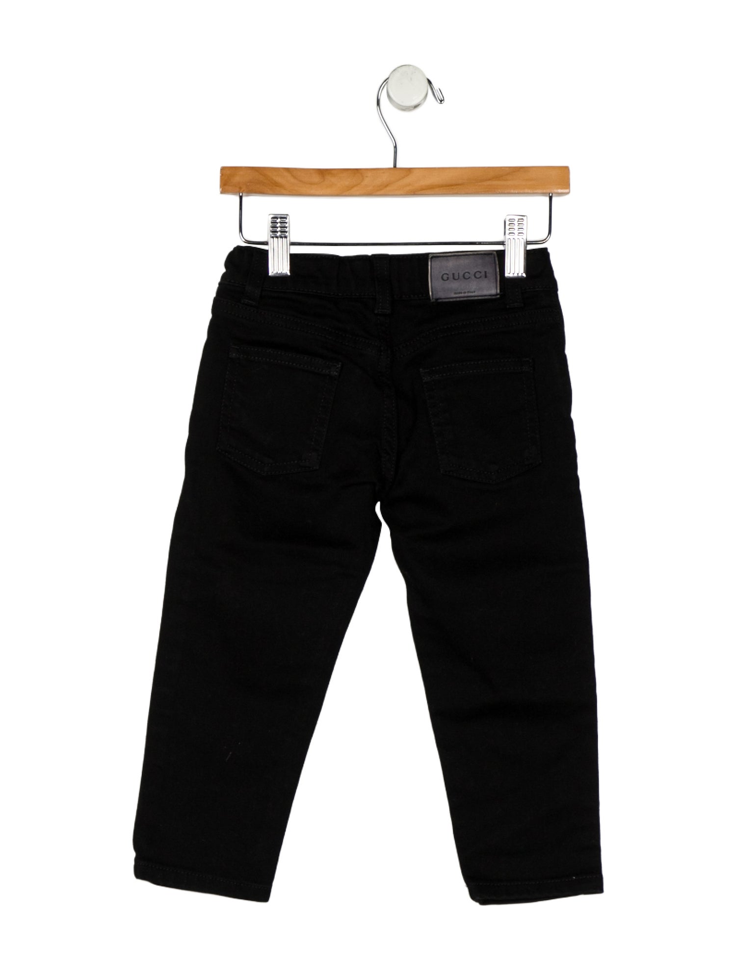 Gucci Cotton black pants with button and zip closure